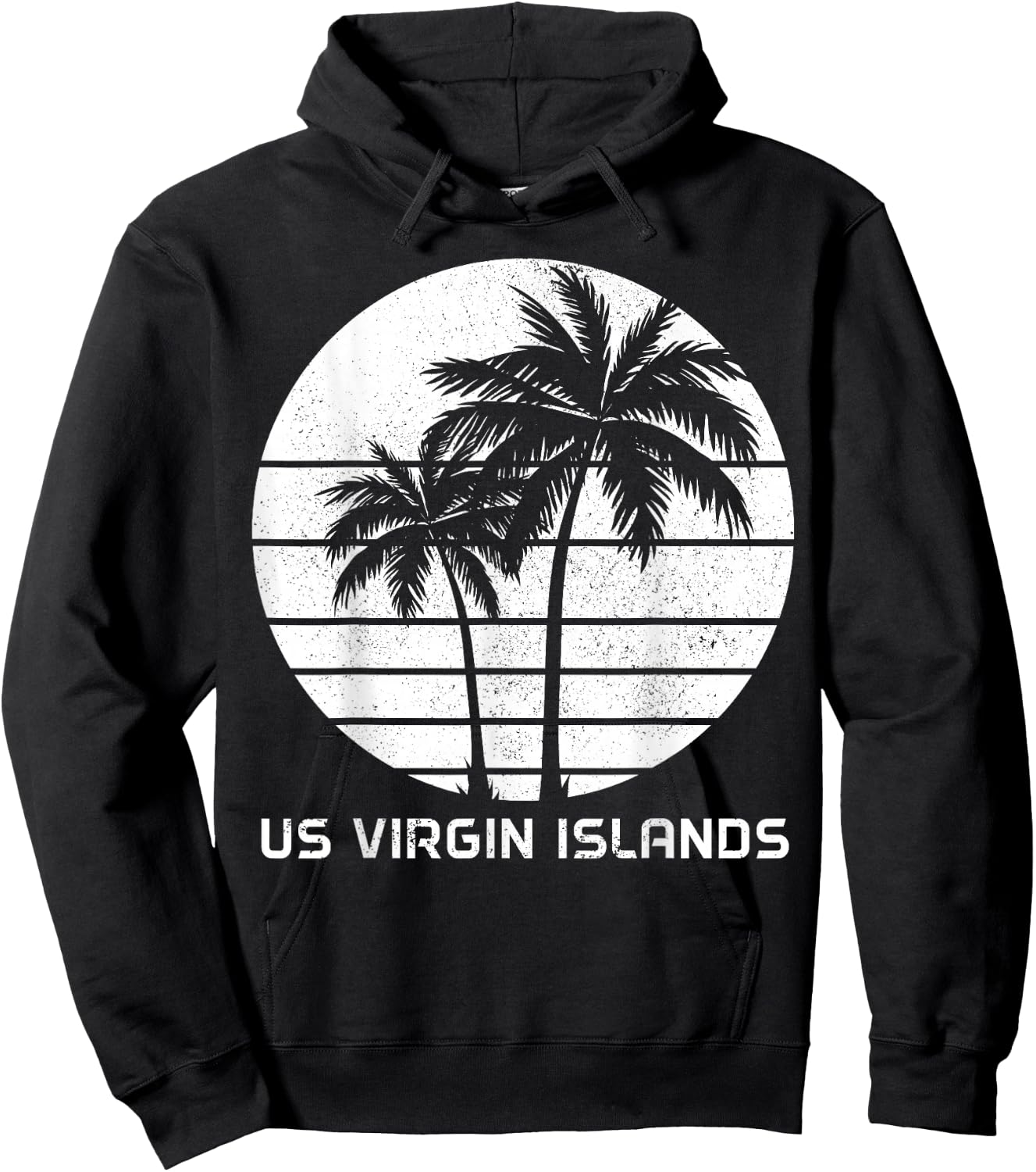 Vacances aux îles Vierges américaines | Pride Beach | USVI Vintage Hoodie - Hoodie | Black