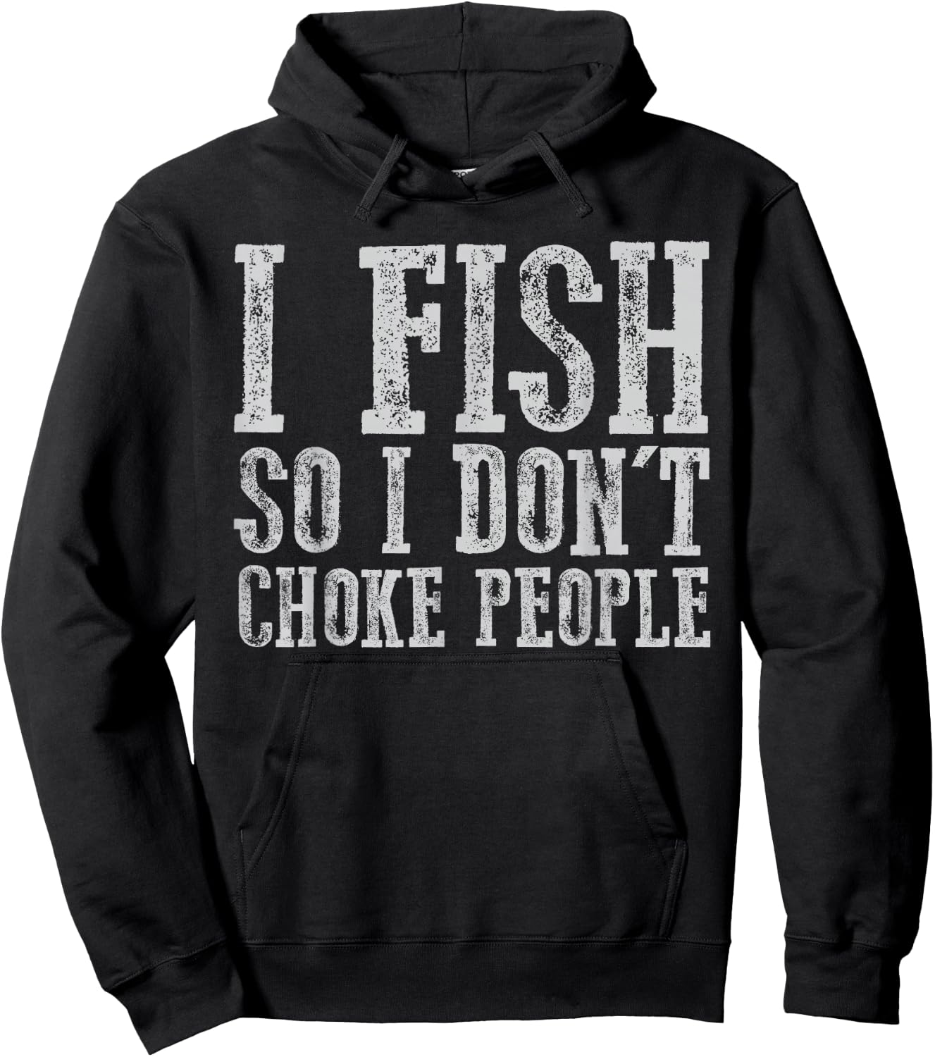 I Fish So I Don't Choke People Fishing Vintage Fishing Lover Hoodie - Hoodie | Black