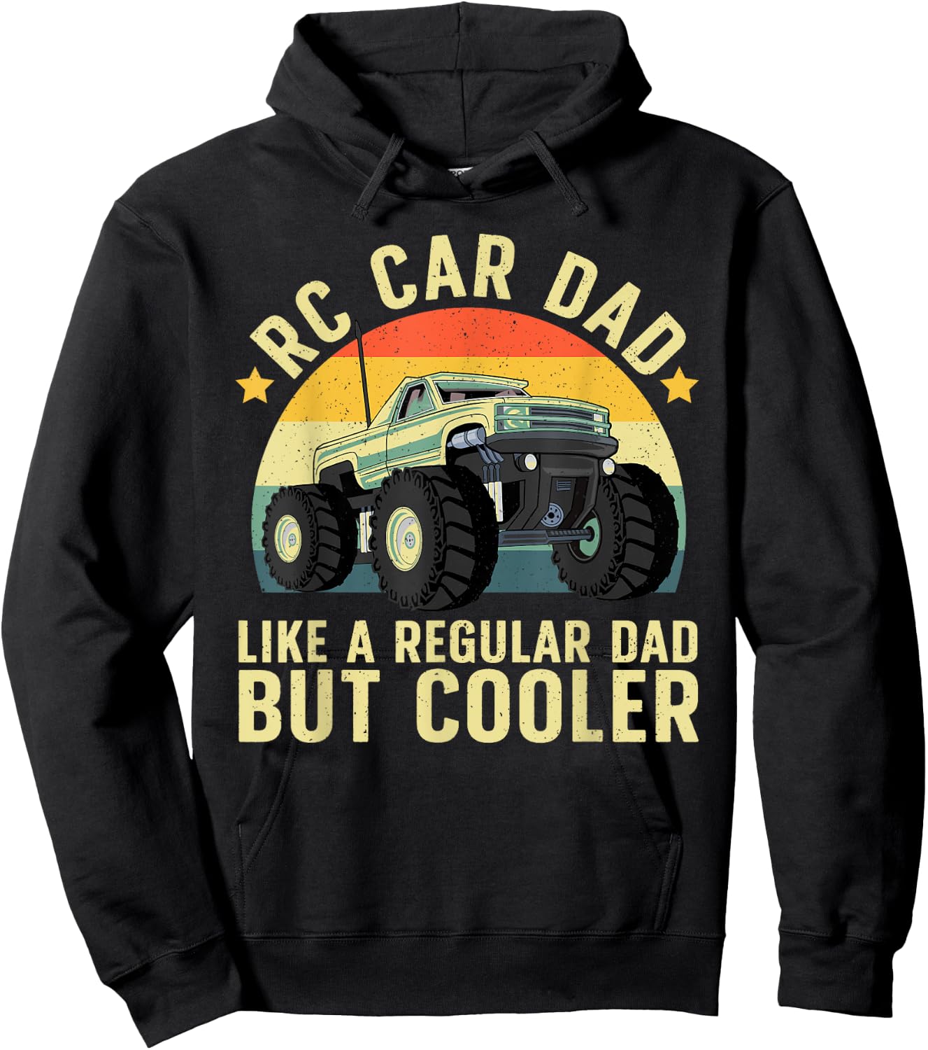 RC Car Racing Art For Dad Men Radio Remote Control Car Lover Hoodie - Hoodie | Black