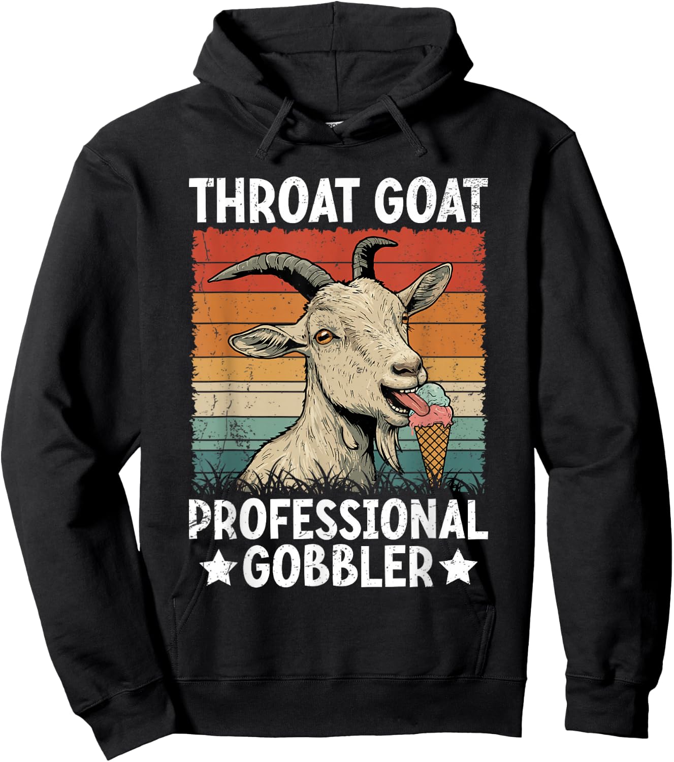 Throat Goat Retro Inappropriate Adult Humor Funny Gag Memes Hoodie - Hoodie | Black