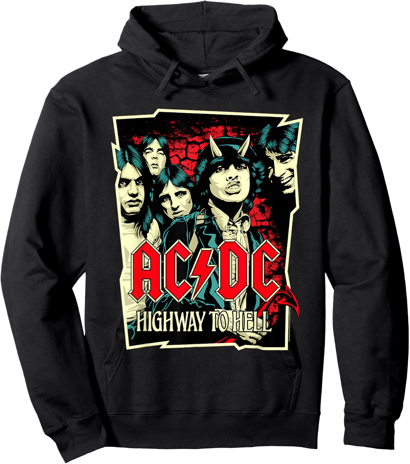 AC/DC Highway to Hell Illustration Hoodie - Hoodie | Black