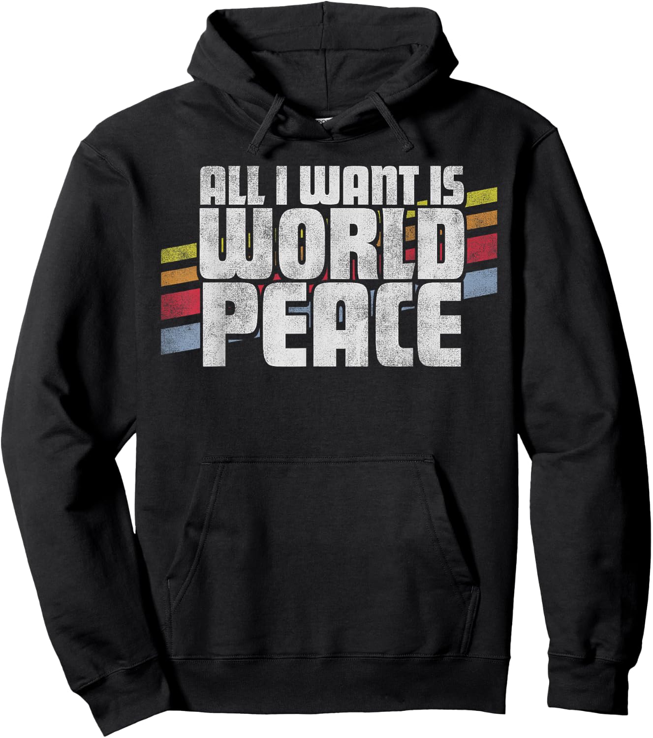 All I Want Is World Peace Vintage Retro Style Men Women Gift Hoodie - Hoodie | Black