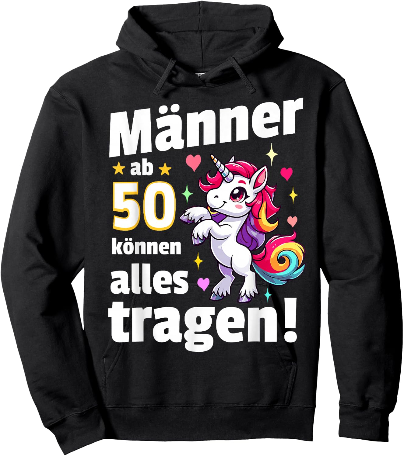 50th Birthday Man Funny Men from 50 Sayings 50s Decorative , black Hoodie - Hoodie | Black
