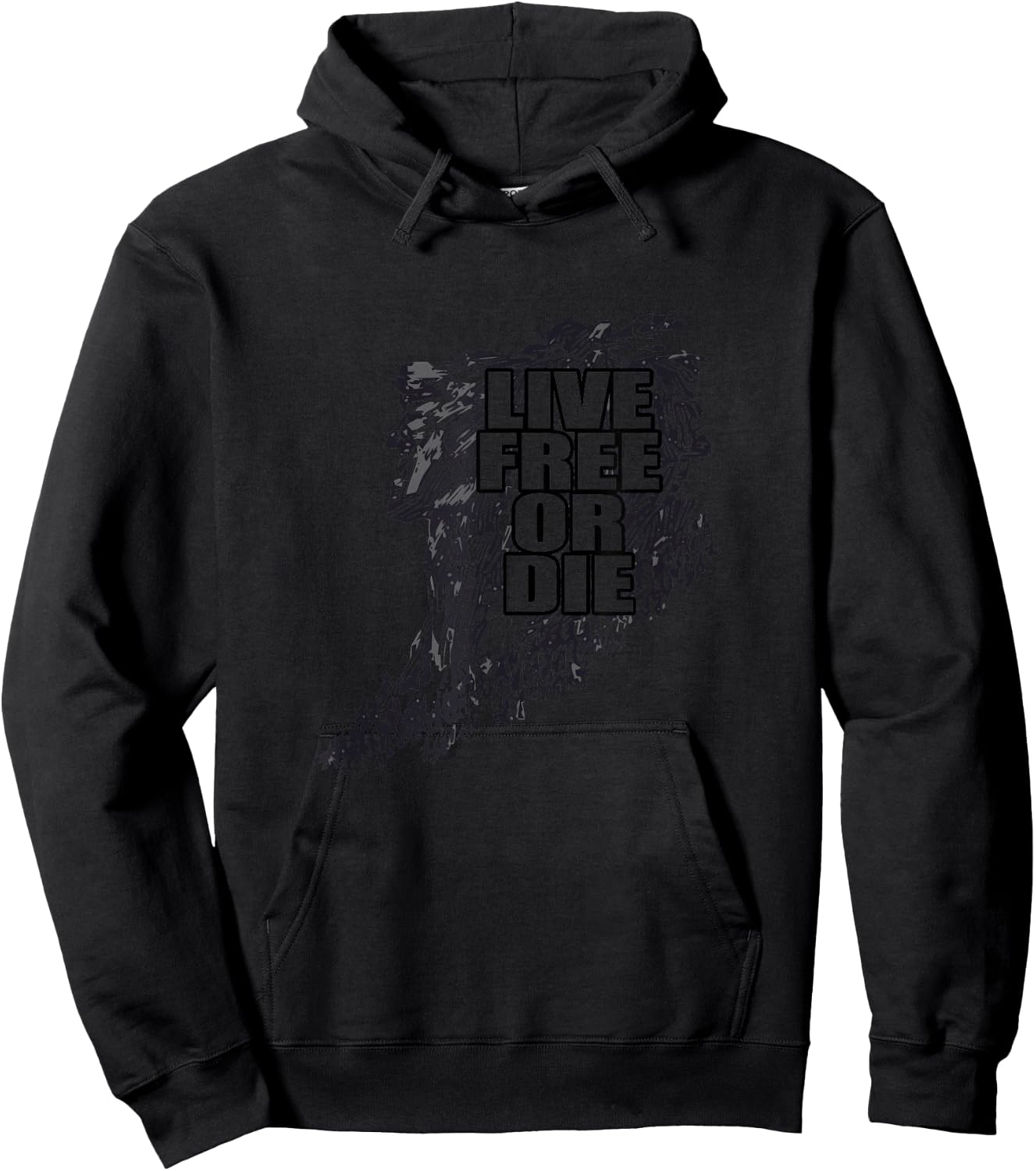 Live Free Or Die Old Man of The Mountain Hoodie - Hoodie | Black