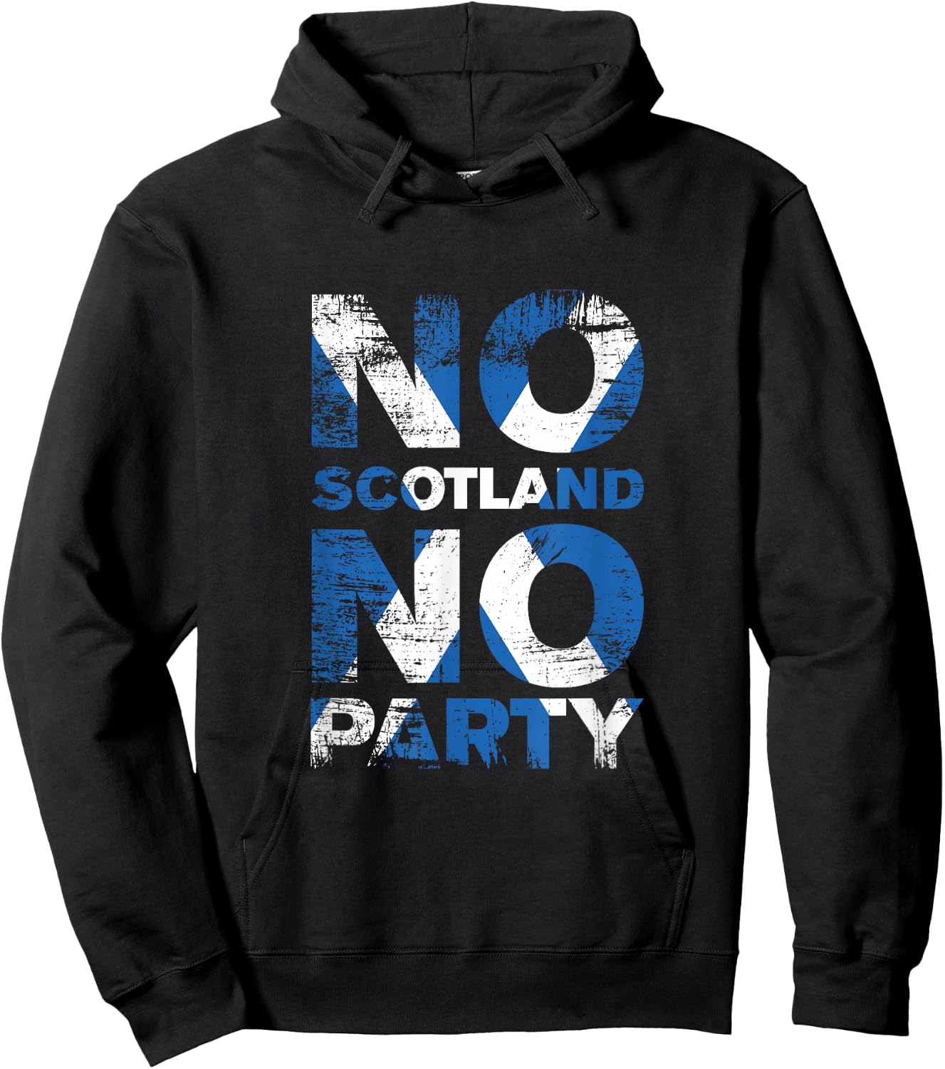 Schottisches Banner Fan Schottland Flagge Retro No Scotland No Party Hoodie - Hoodie | Black
