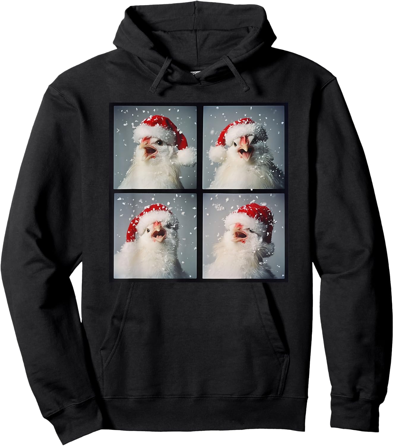 Chicken Farm Bird Men Kids Women Christmas Silkie Chicken Hoodie - Hoodie | Black