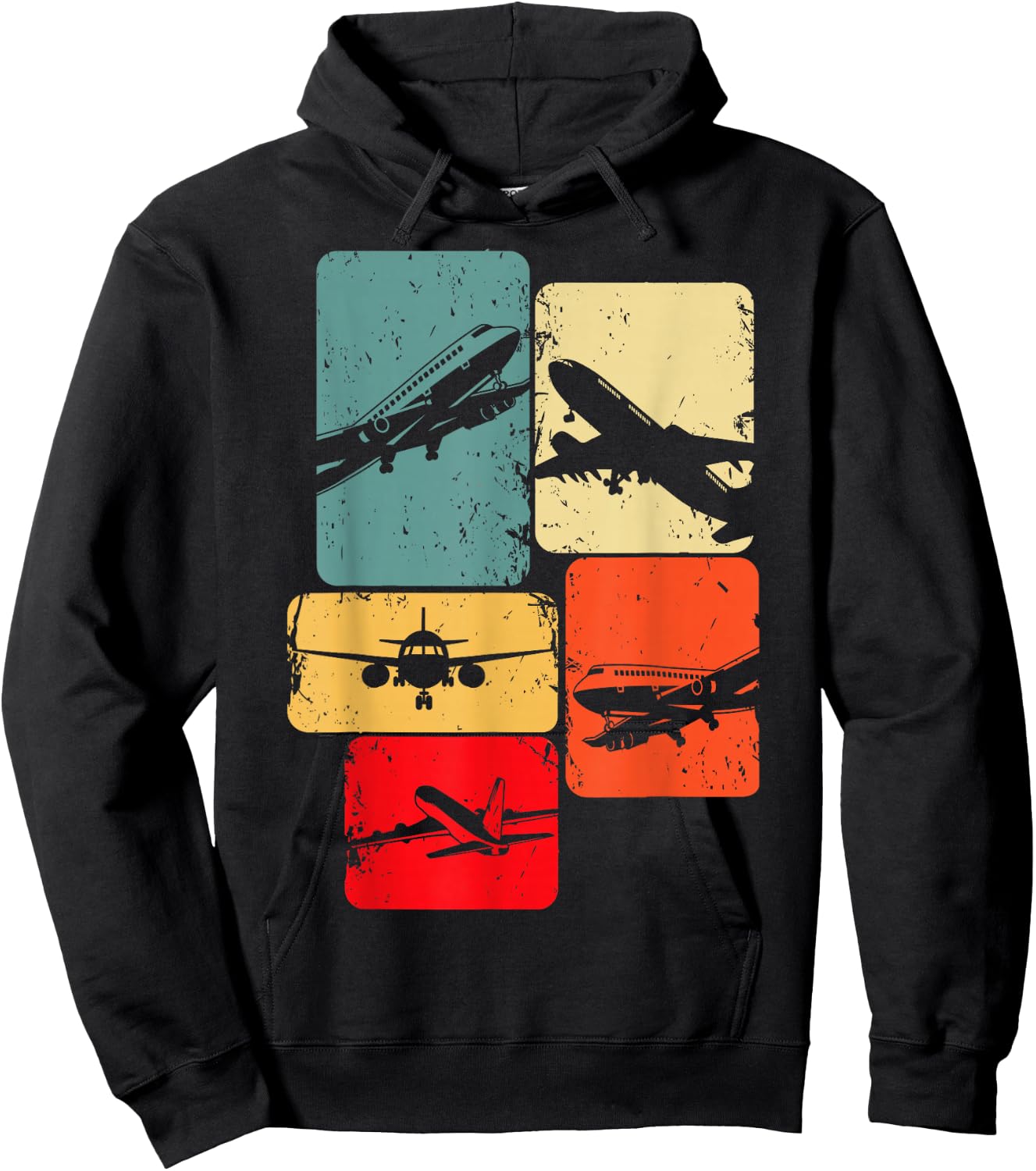 Aeroplane Pilot Men's Children's Boys' , black Hoodie - Hoodie | Black