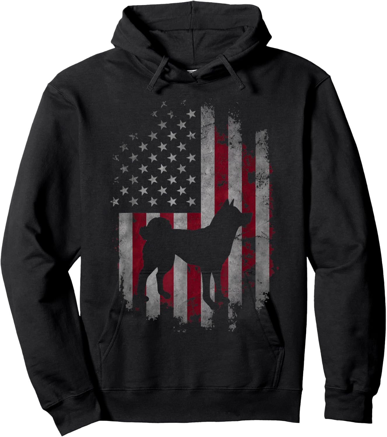 Patriotic Akita - USA American Flag Dog Trainer Canine Lover Hoodie - Hoodie | Black