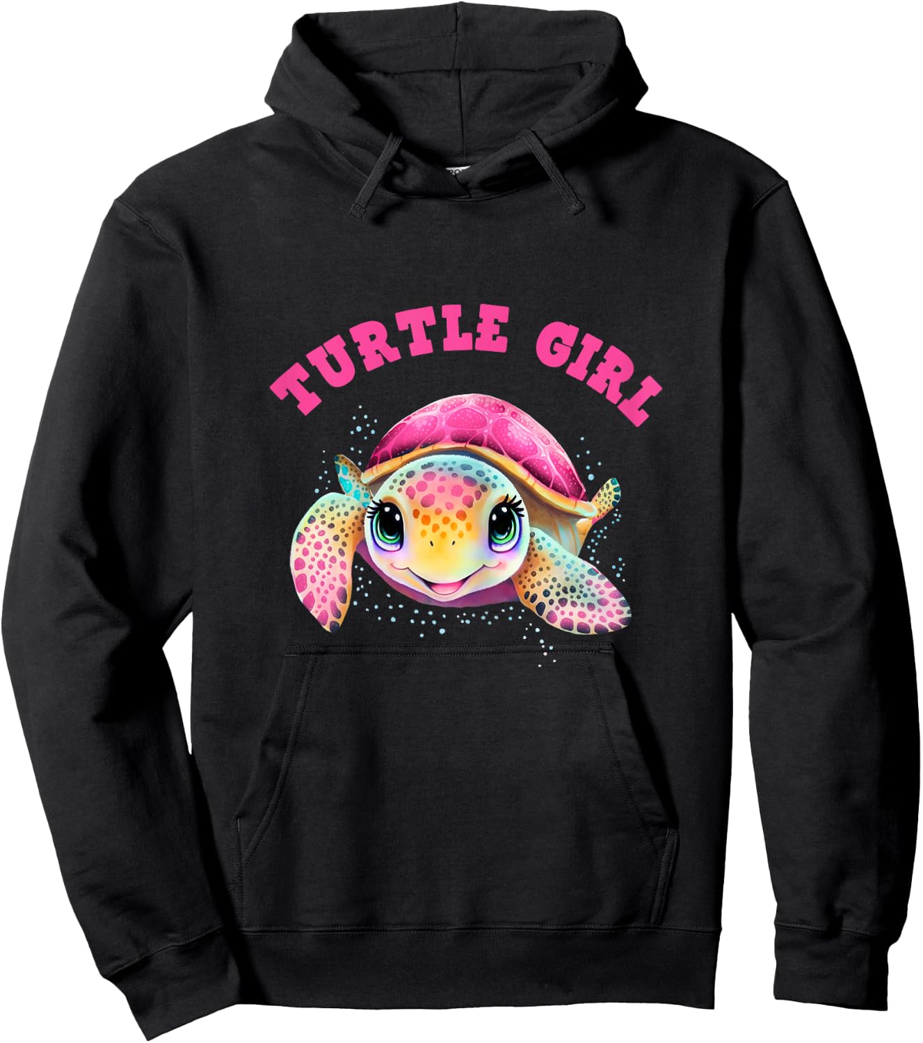 Turtle Girl, Earth Day Outfit for Girls, Girls Turtle , black Hoodie - Hoodie | Black