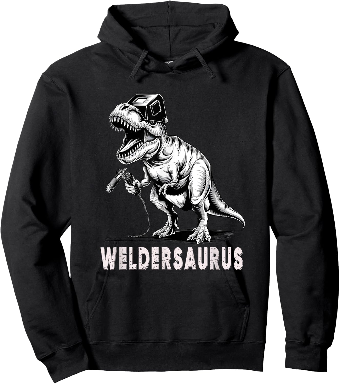 Welder T-rex Funny Weldersaurus Dino Steel Worker Dinosaurs Hoodie - Hoodie | Black