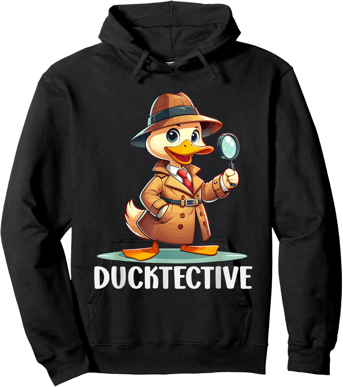 Private Investigator PI Funny Duck Pun Detective Spy Hoodie - Hoodie | Black