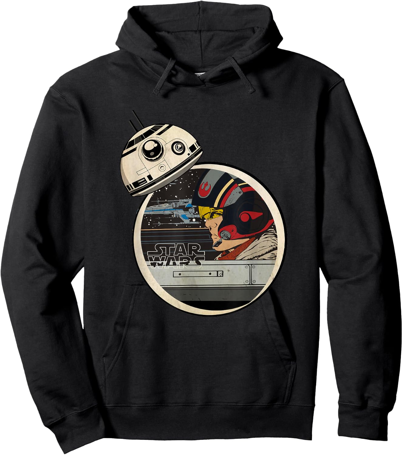 Star Wars: The Force Awakens Rebels BB-8 Poe Dameron Poster Hoodie - Hoodie | Black