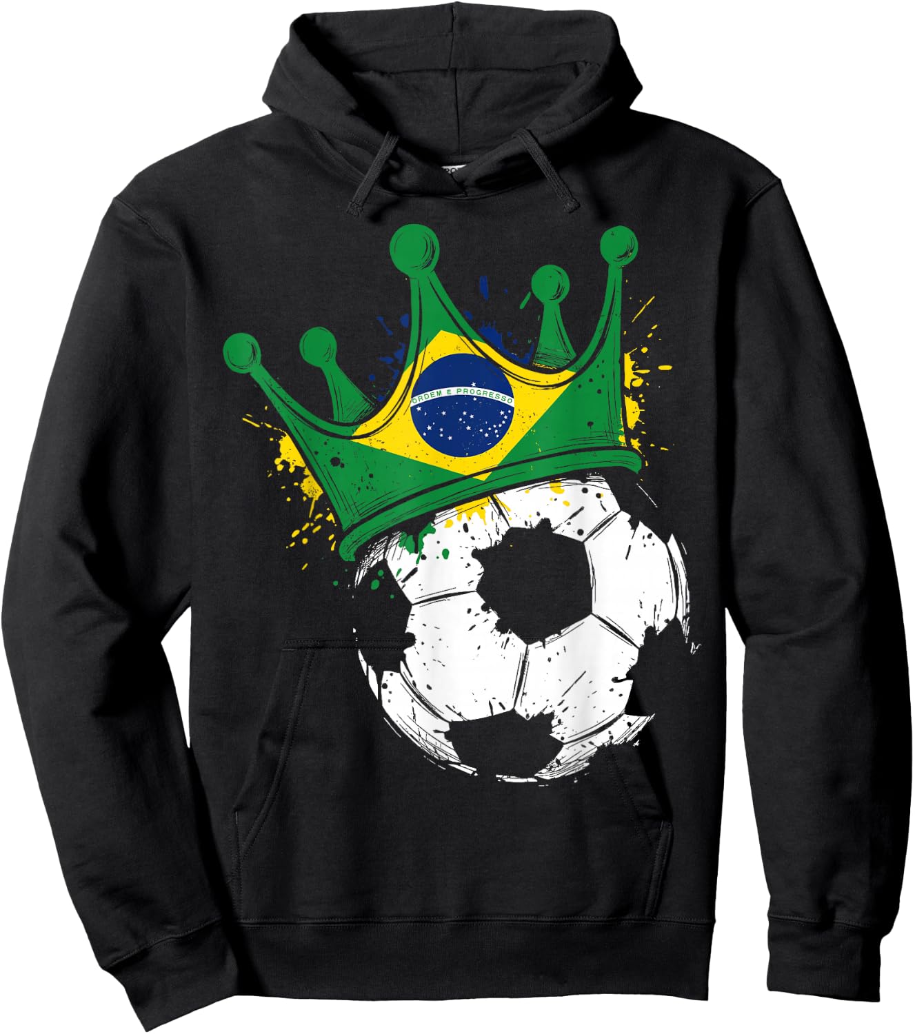 Brazilian Flag Novelty Brazil Hoodie - Hoodie | Black