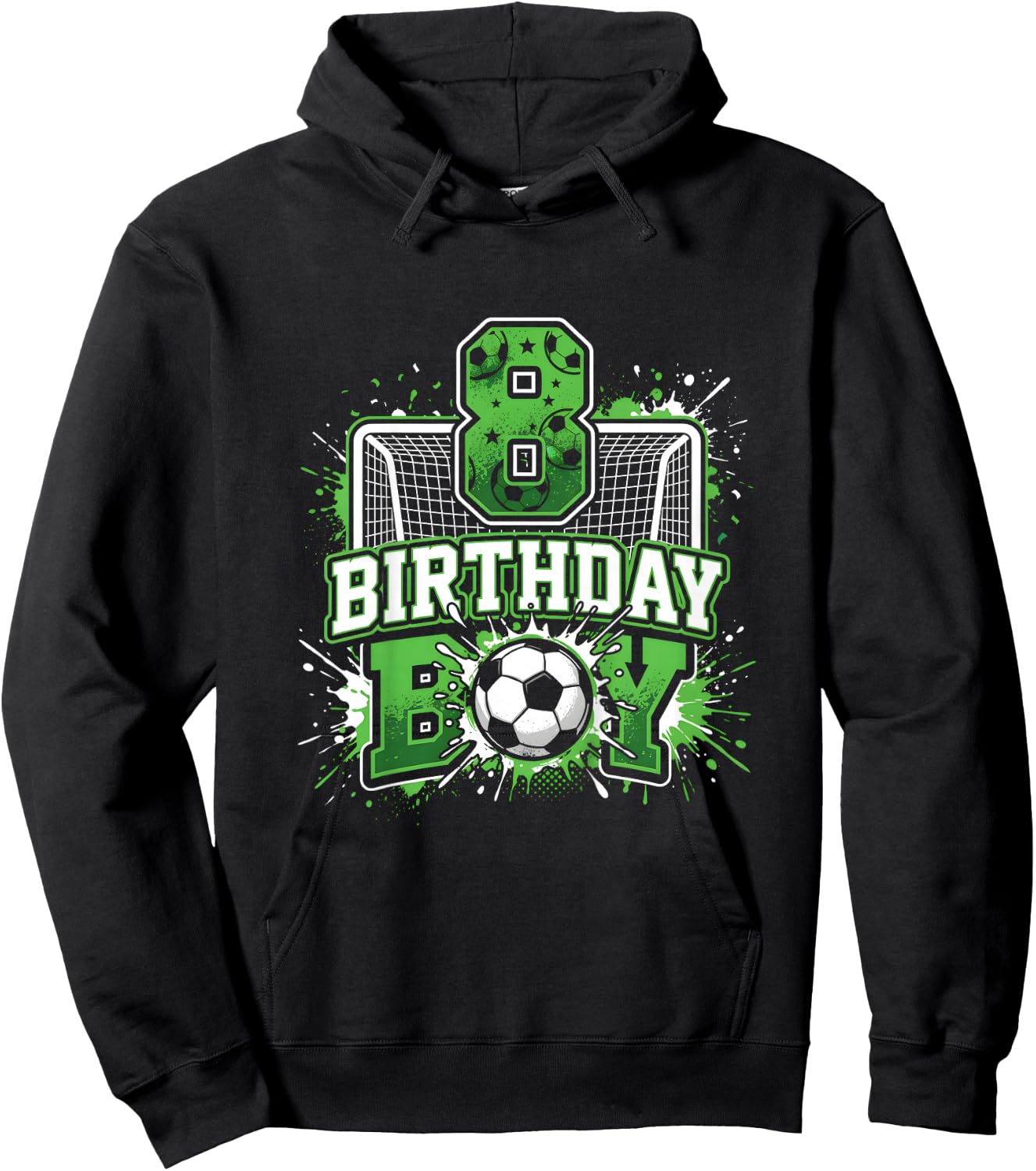 Filet de Football pour 8e Anniversaire garçon 8 Ans Hoodie - Hoodie | Black