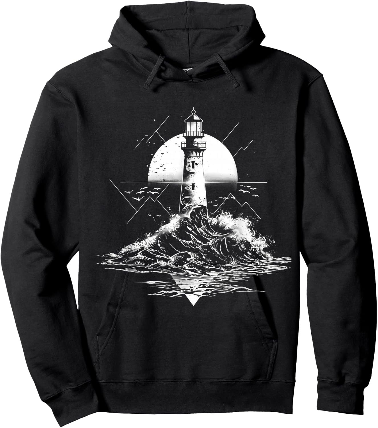 Phare Voile Mer Plage Bateau Maison Bord de Mer Hoodie - Hoodie | Black