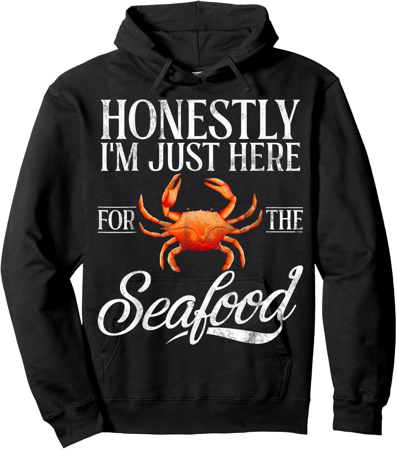 Honestly im just here for the Seafood Hoodie - Hoodie | Black