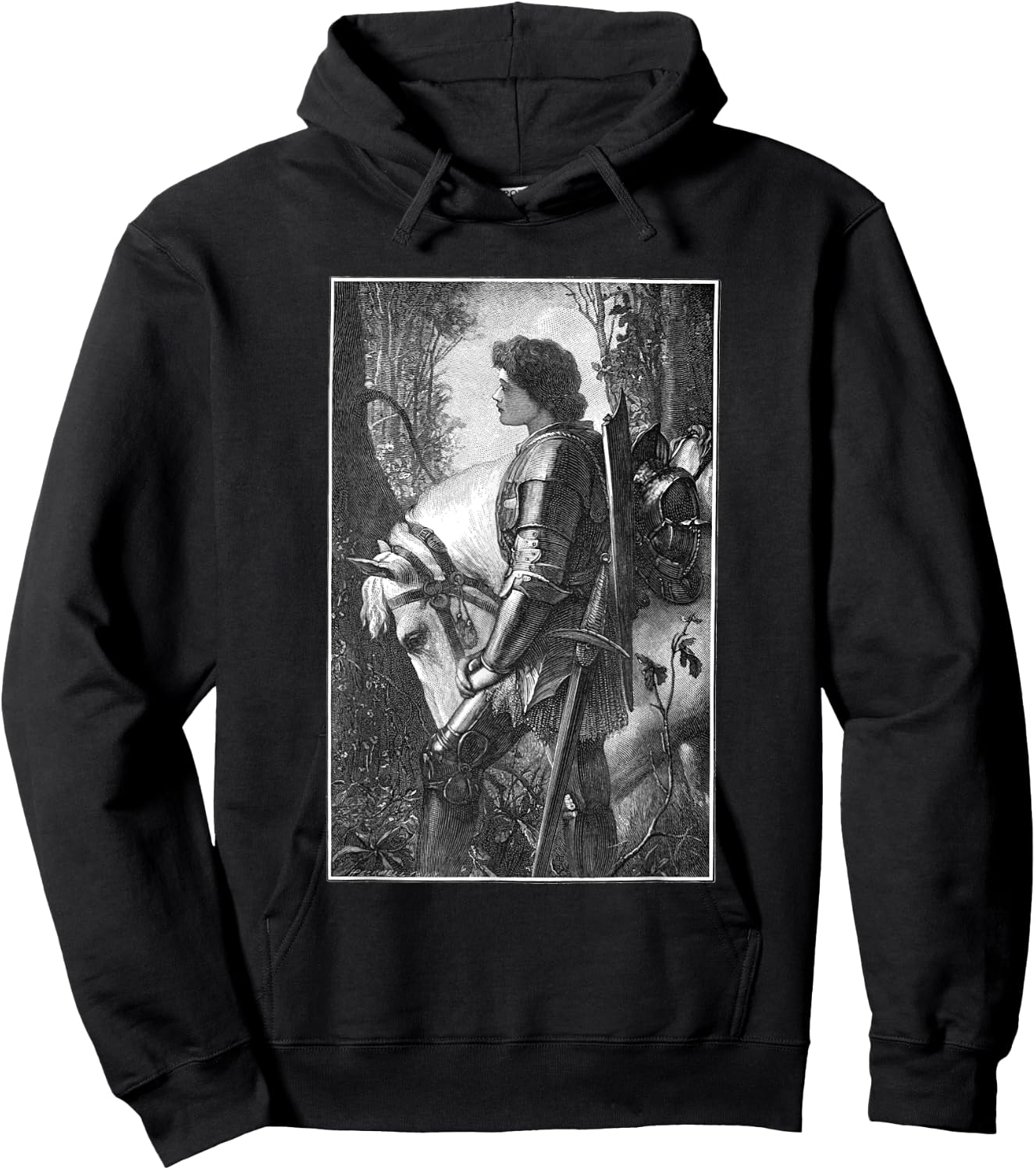 Sir Galahad by G.F. Watts Engraved by H.W. Peckwell Hoodie - Hoodie | Black