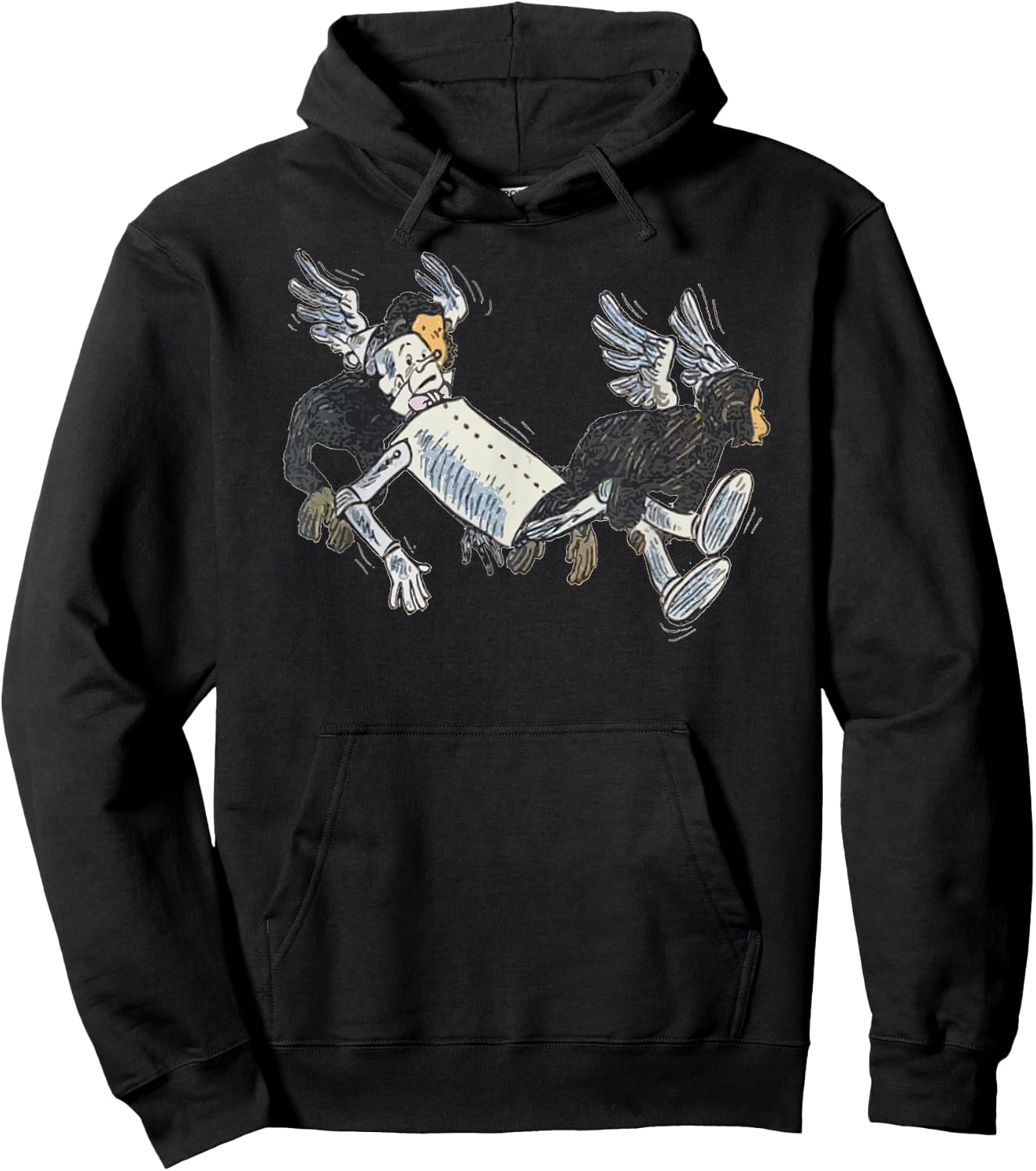 Retro Tin Man Shirt Art-Tinman Wizard Of OZ Flying Monkeys Hoodie - Hoodie | Black