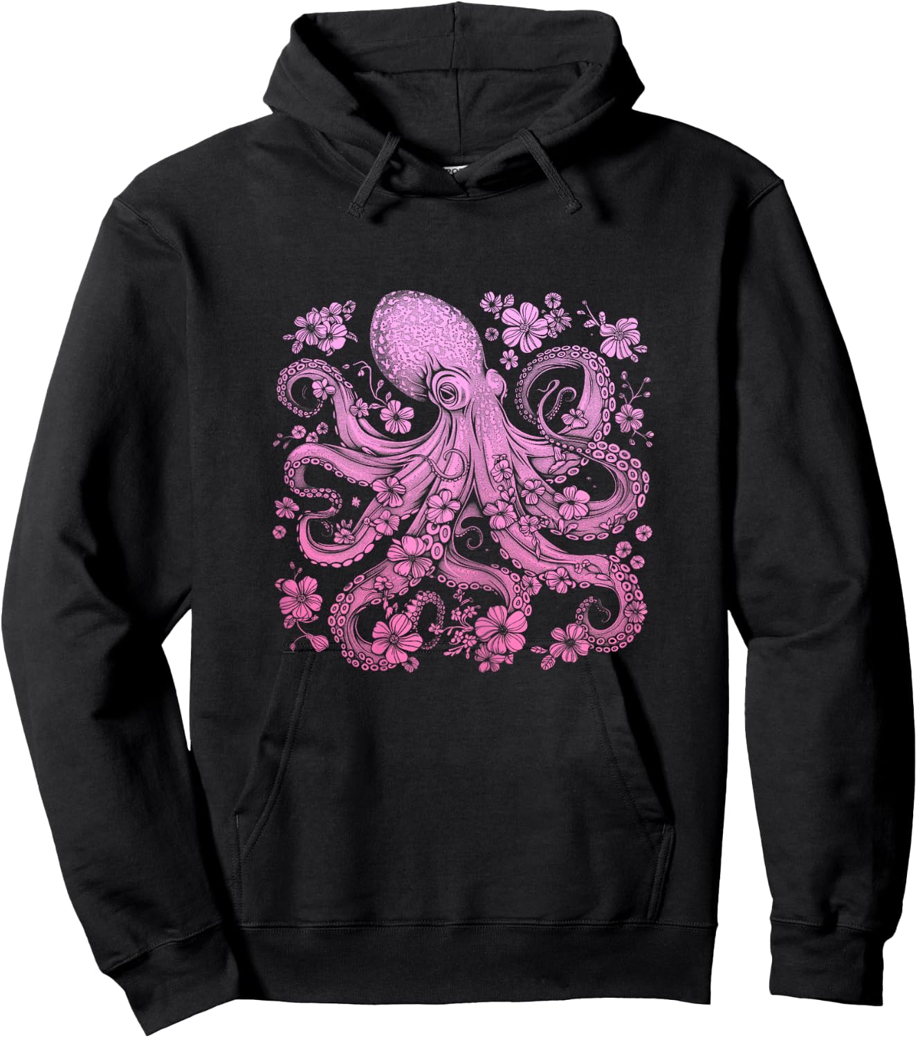 Octopus, Flowers, Octopus, Diving, Surfers, Sea Animals Hoodie - Hoodie | Black