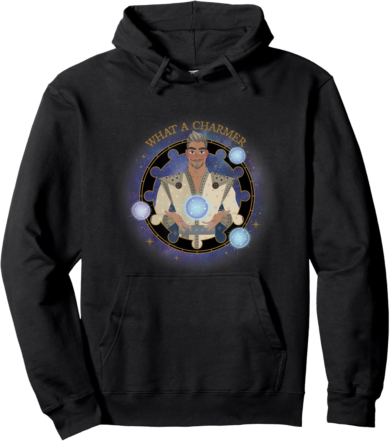 Disney Wish King Magnifico What A Charmer Celestial Portrait , Black, S Hoodie - Hoodie | Black