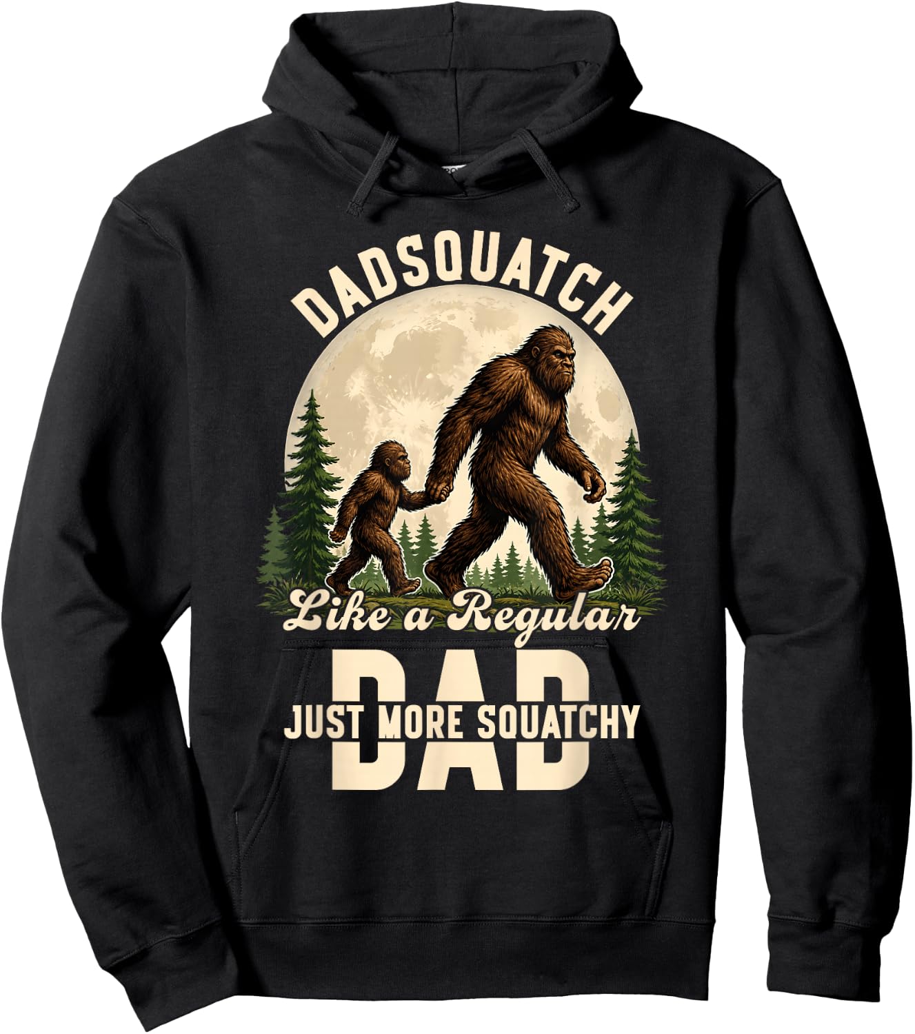 Like Regular Dad Squatchy Fathers Day Hoodie - Hoodie | Black
