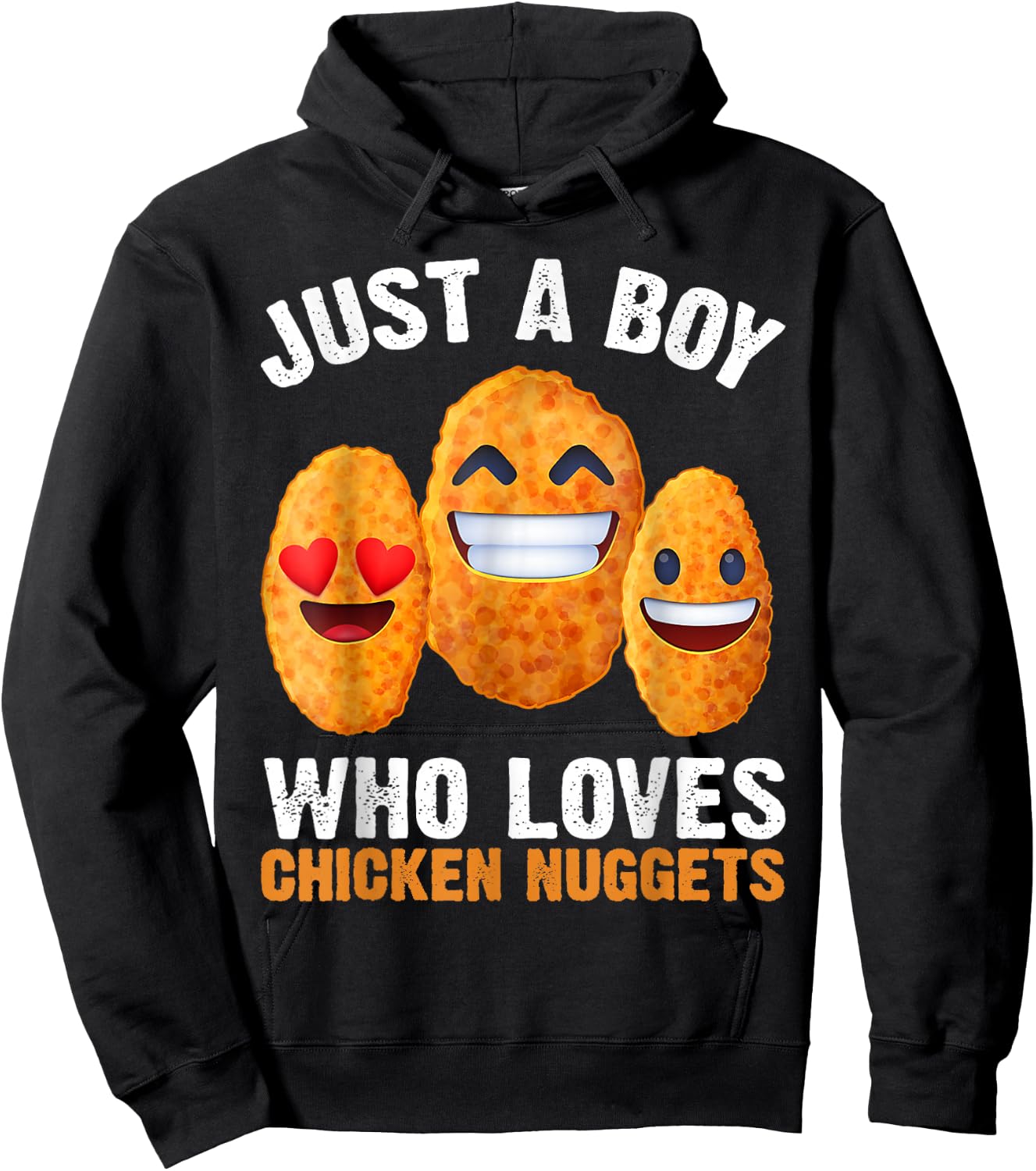 Chicken Nuggets Son Just A Boy Who Loves Chicken Nuggets Hoodie - Hoodie | Black