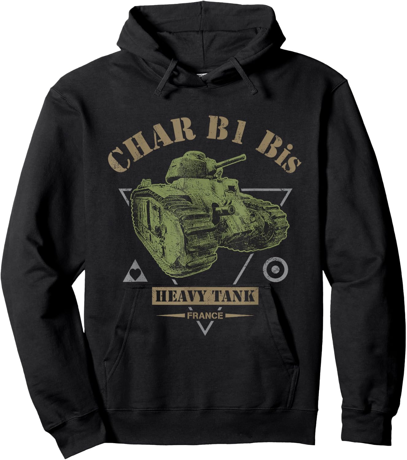 Char B1 Bis WW2 Tank Hoodie - Hoodie | Black