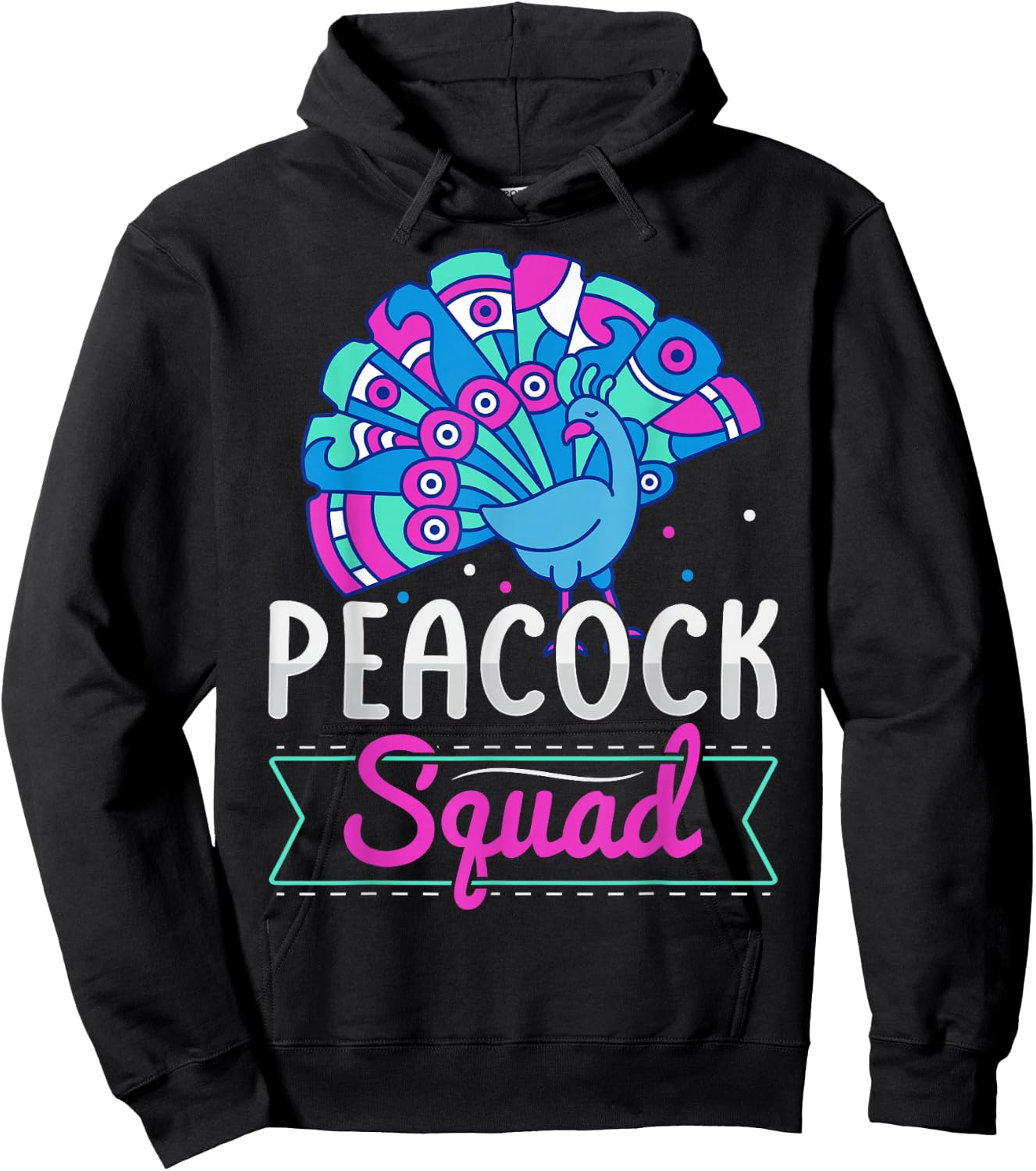 Peacock Squad Design for a Peacock expert Hoodie - Hoodie | Black