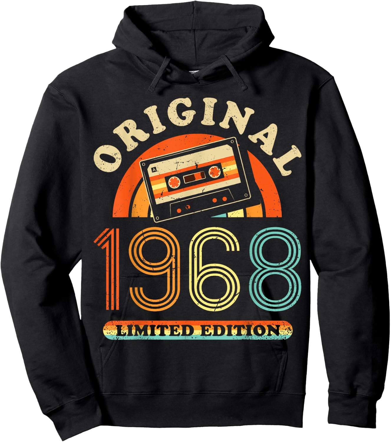 58.Geburtstag Original Männer Frauen Vintage Jahrgang 1968 Hoodie - Hoodie | Black