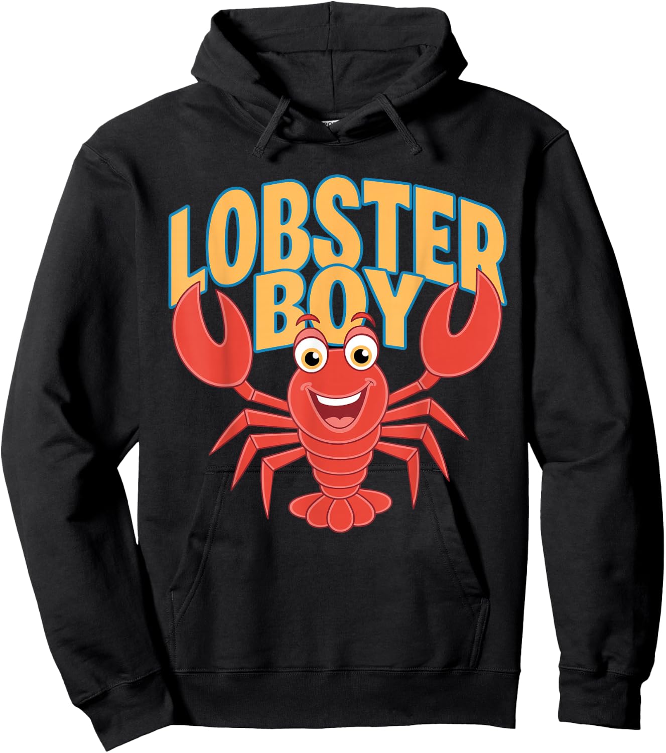 Lobster Boy | Childrens Lobsters Product | Kids Boys Lobster Hoodie - Hoodie | Black