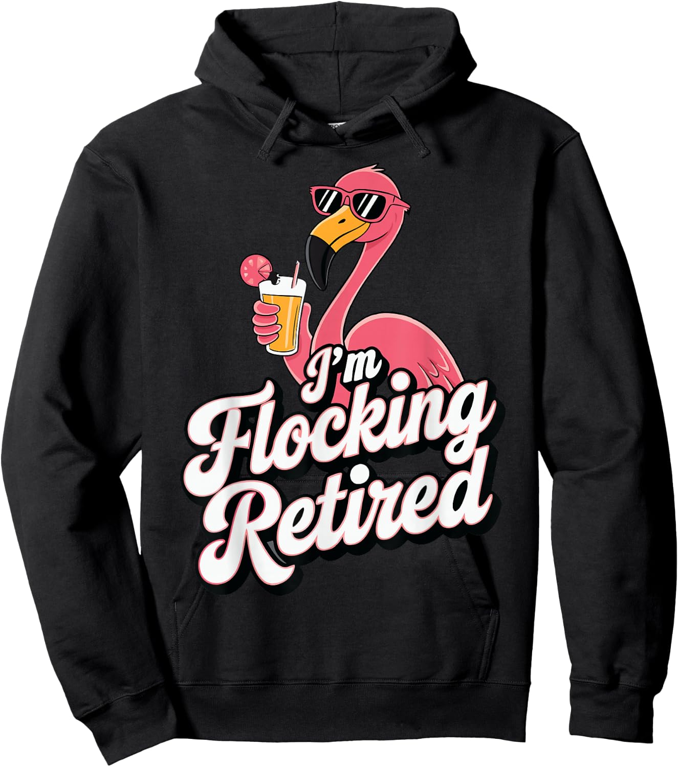 Flamingo Im Flocking Retired Hoodie - Hoodie | Black