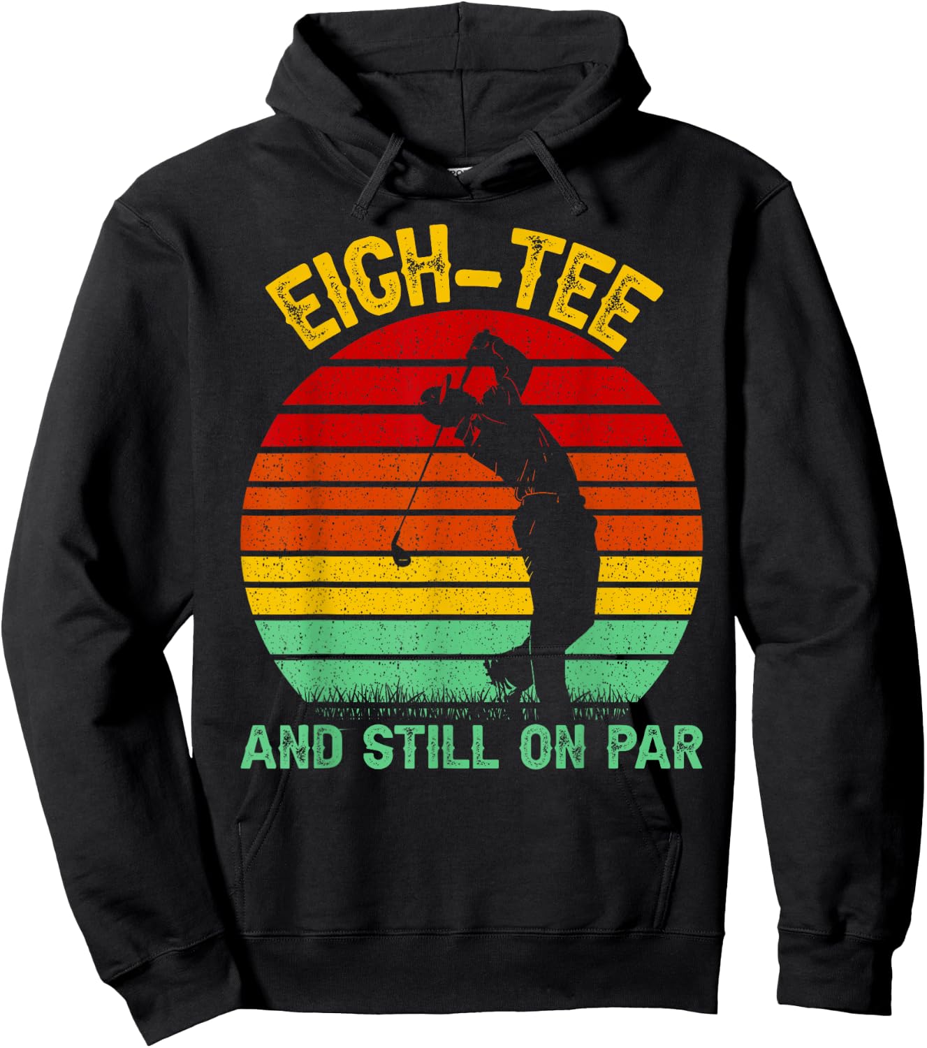 Funny 80th Birthday Golf Pun Golfing 80 Year Old Golfer Hoodie - Hoodie | Black