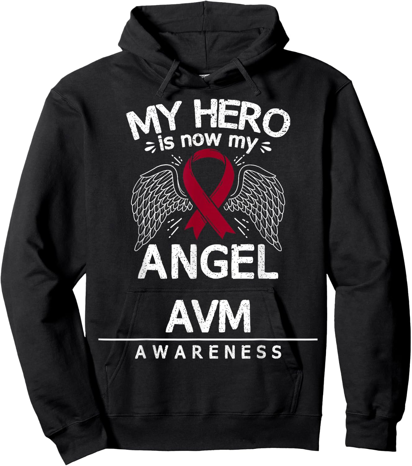Arteriovenous Malformation Survivor - AVM Awareness Ribbon Hoodie - Hoodie | Black