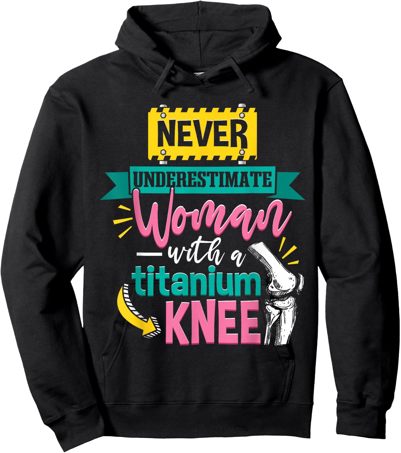 Knee Replacement Women Hoodie - Hoodie | Black