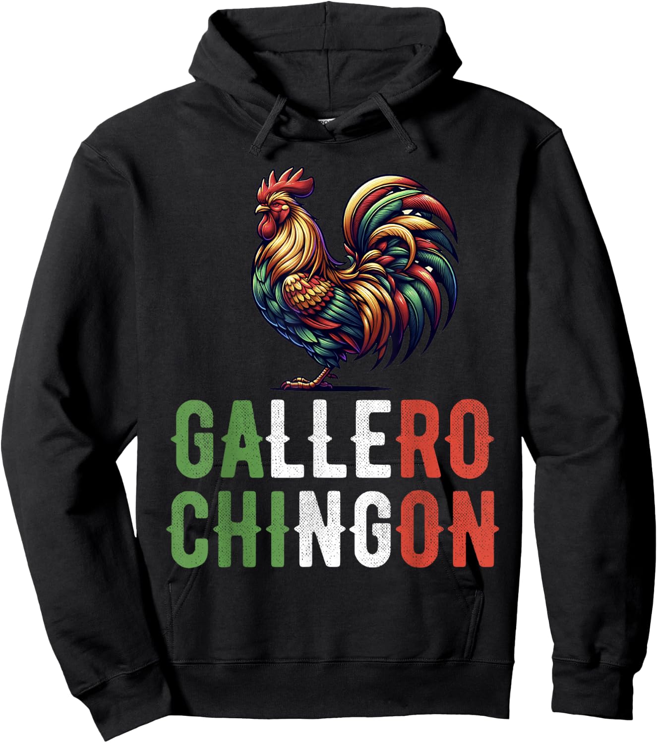 Gallero Mexicano Peleas Gallos Mexican Rooster Hoodie - Hoodie | Black