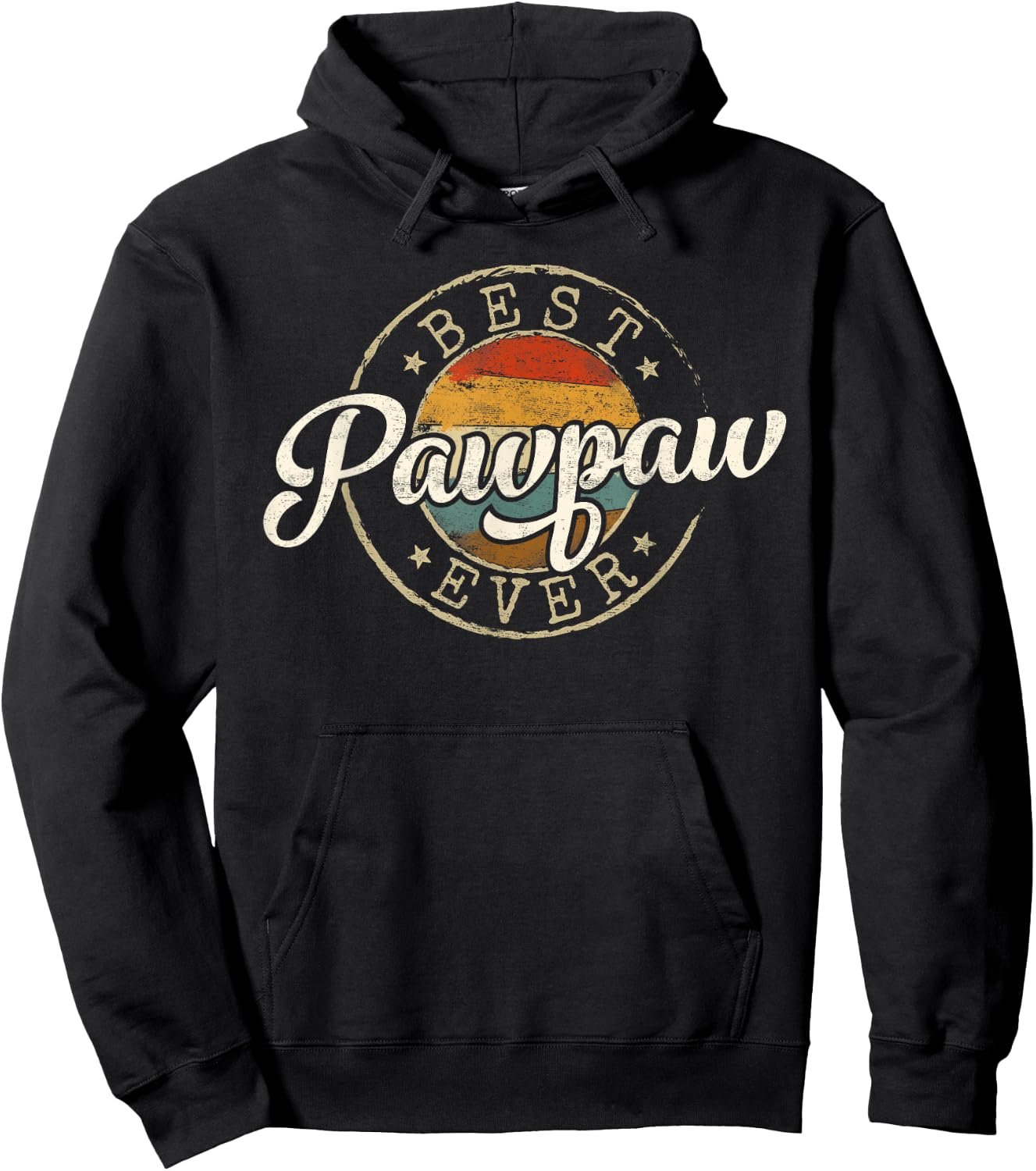 Best Pawpaw Ever Vintage Stamp Fathers Day Grandpa to Be Hoodie - Hoodie | Black