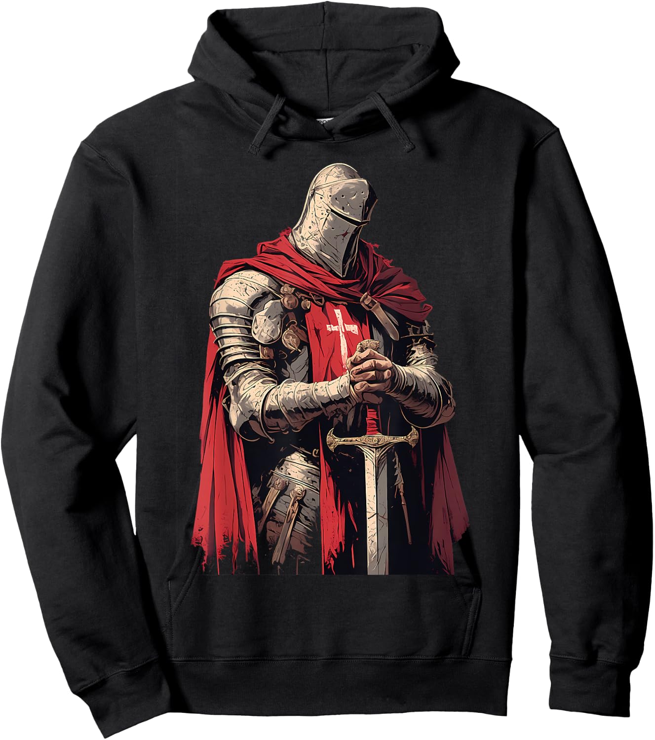 Hospitaller knight Medieval knight Templar knight Hoodie - Hoodie | Black