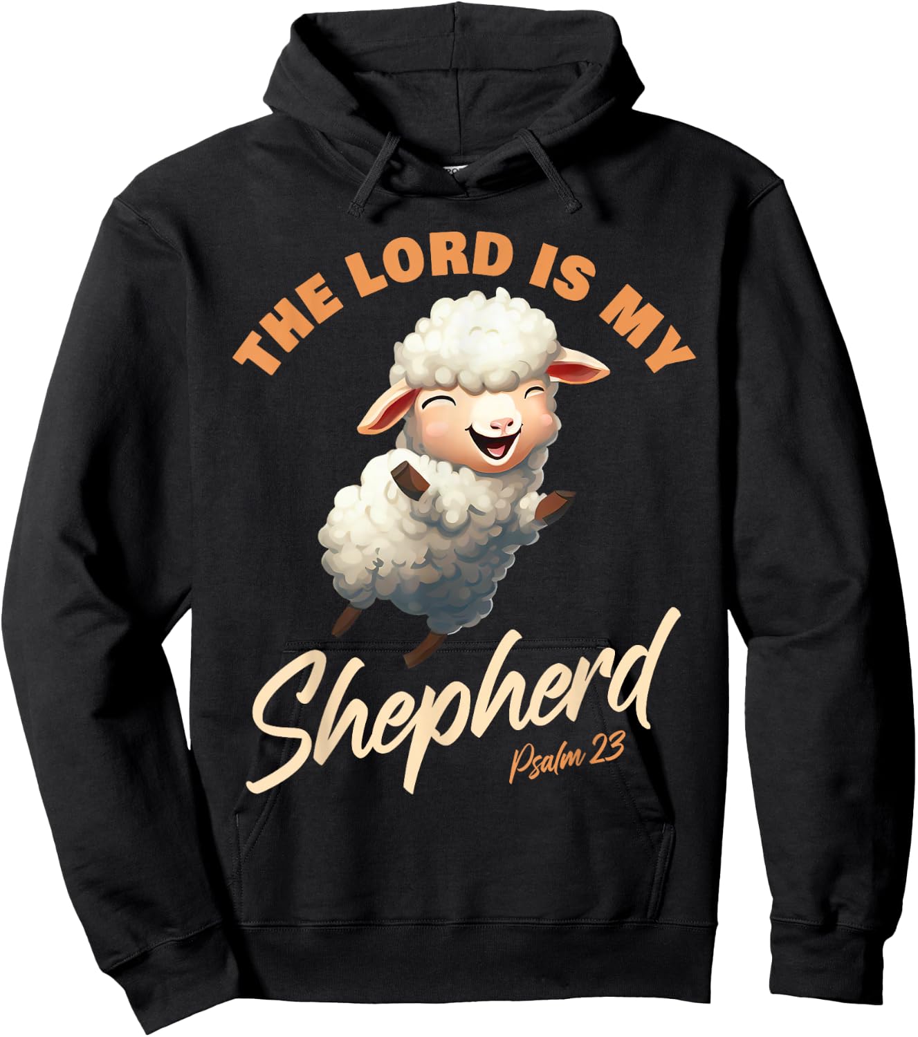 Der Herr ist mein Hirte – Psalmen 23 Christlicher Glaube Vers Hoodie - Hoodie | Black
