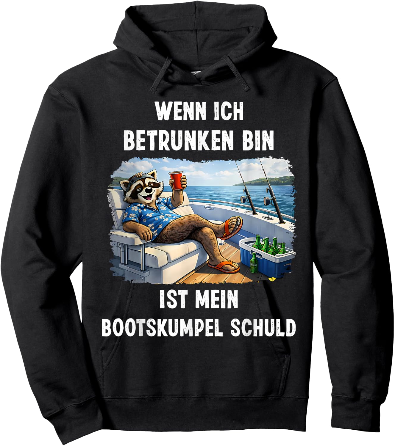 wenn ich betrunken Bin ist Mein bootskumpel Schuld Hoodie - Hoodie | Black