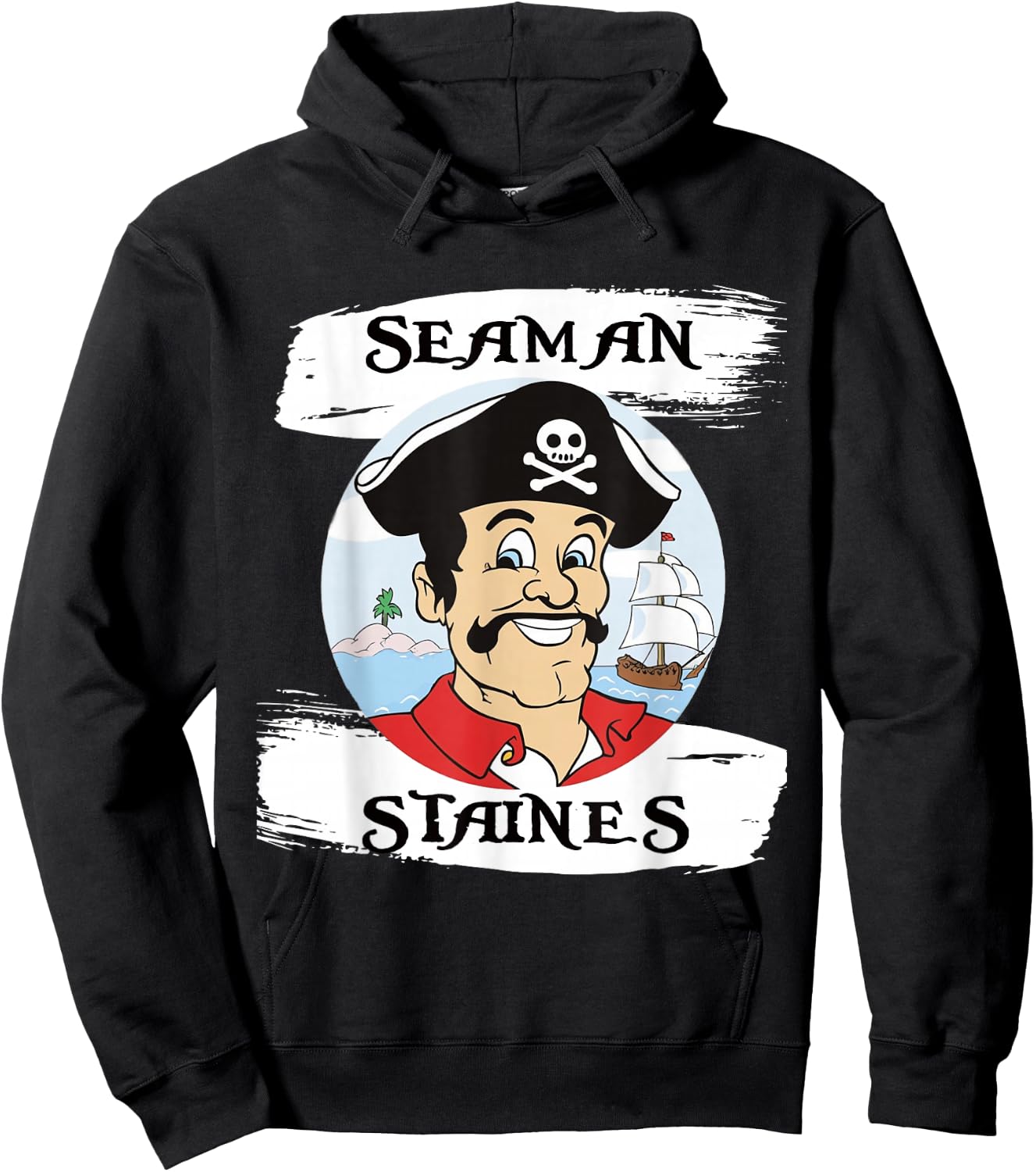 Seaman Staines - Not Captain Pugwash Retro Vintage Hoodie - Hoodie | Black