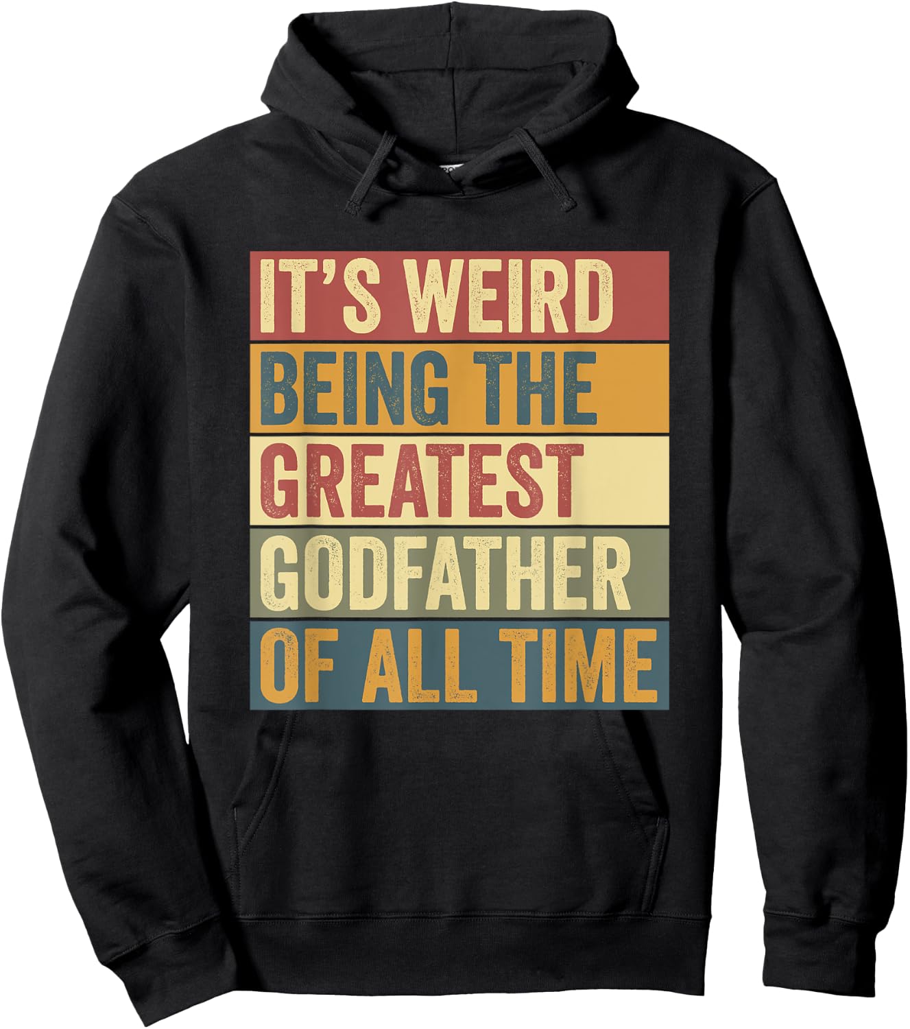 Greatest Godfather Funny Saying Hoodie - Hoodie | Black