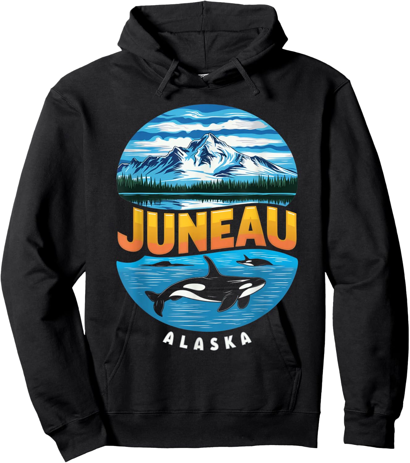 Juneau Alaska Glacier Majesty Hoodie - Hoodie | Black