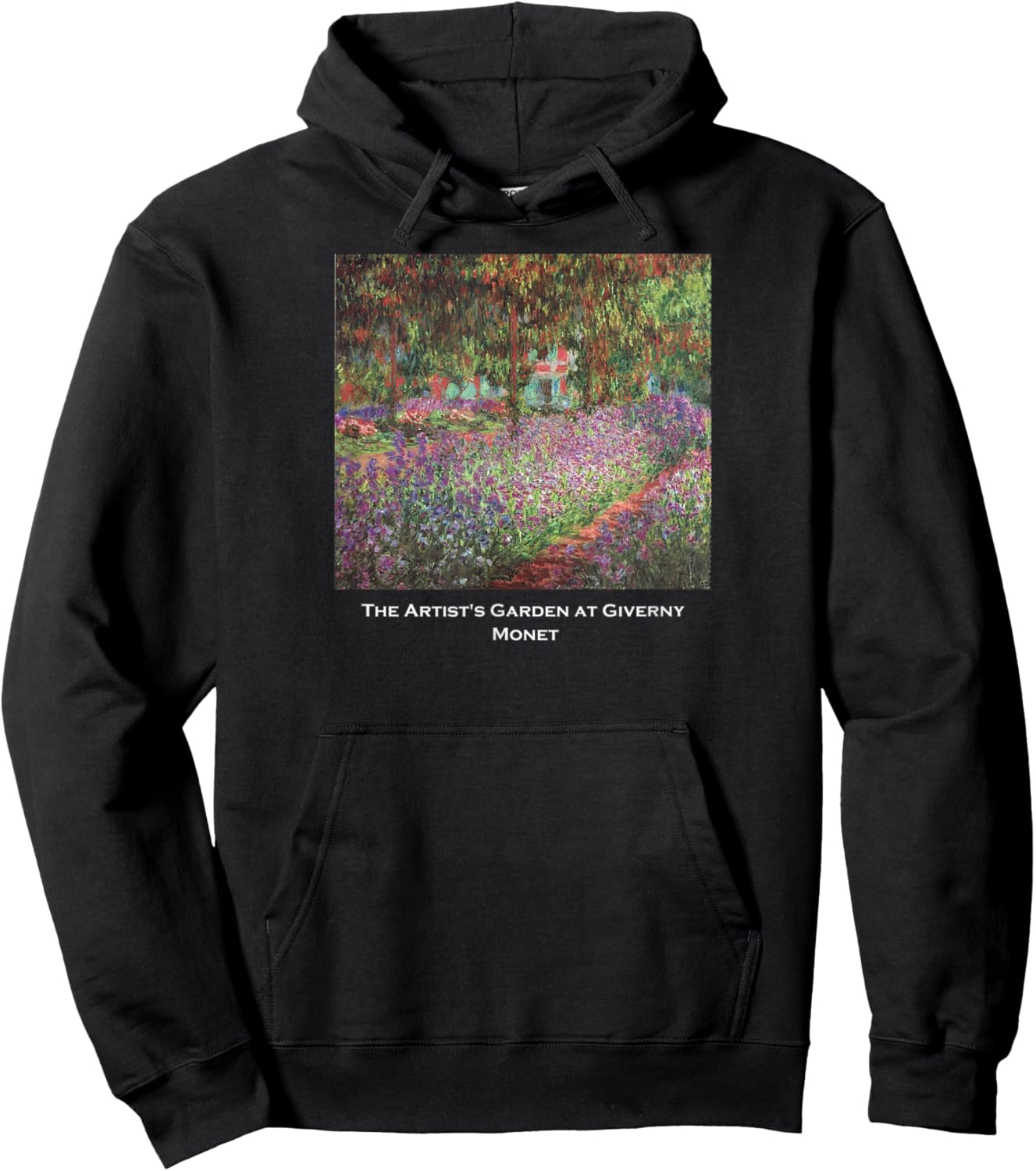 The Artist's Garden at Giverny Monet 1900 Hoodie - Hoodie | Black