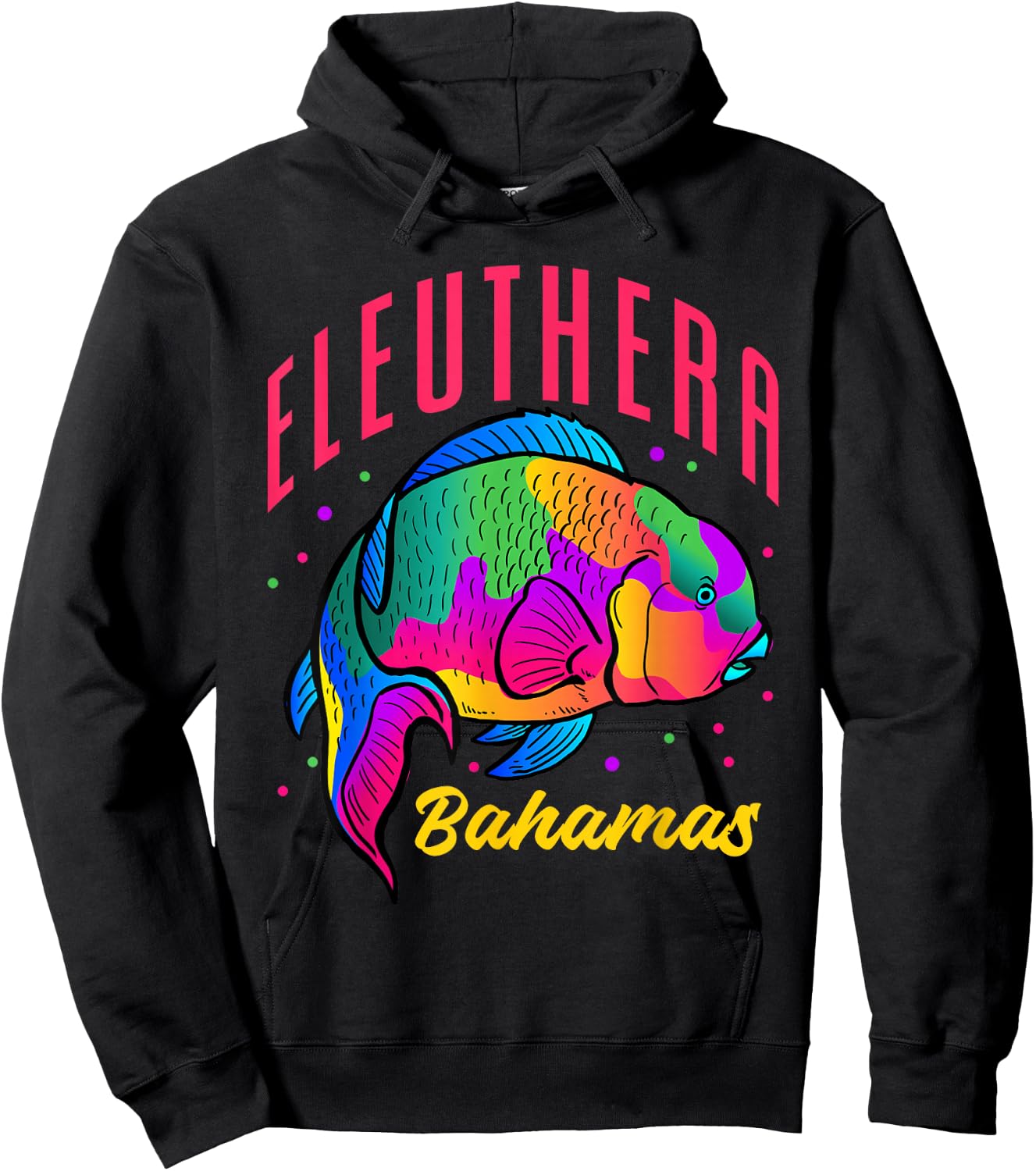 Eleuthera Bahamas Parrot Fish Beach Vacation Hoodie - Hoodie | Black