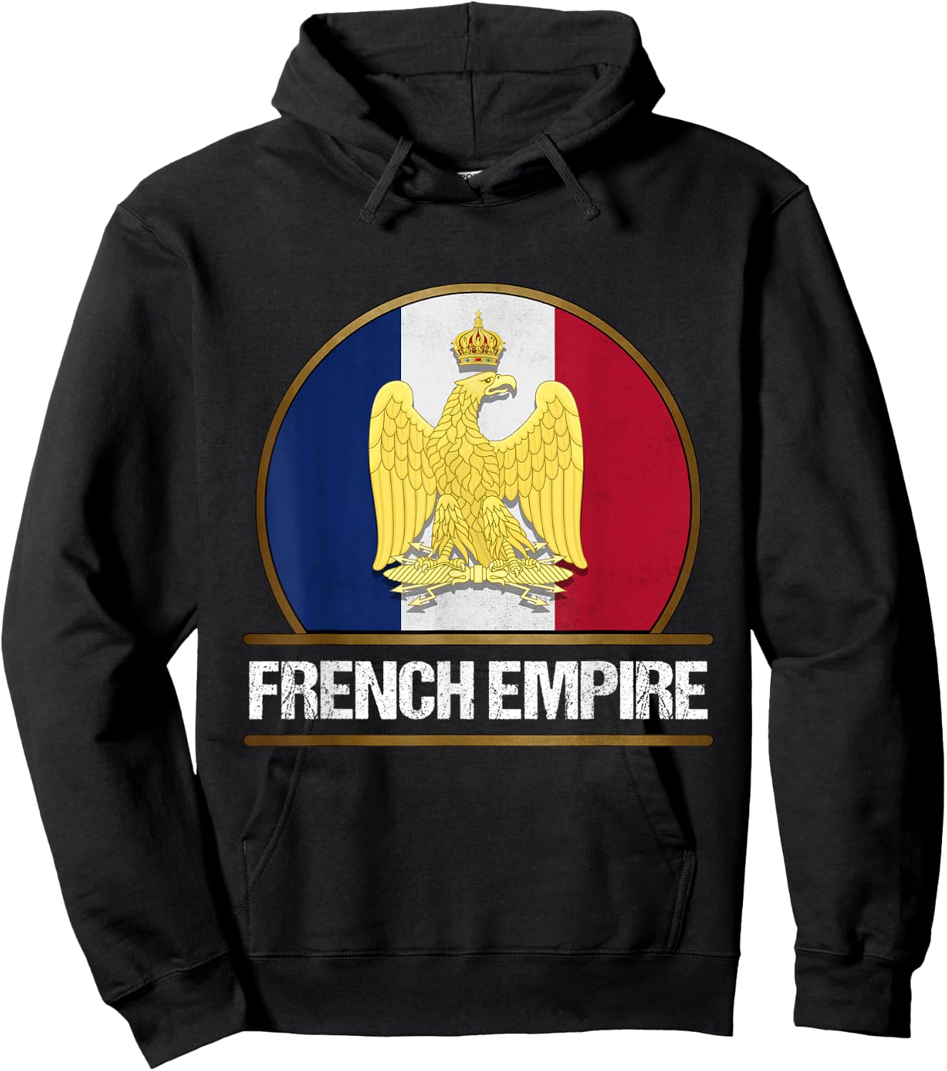 French Empire Flag Napoleon Bonaparte Wars , Black, S Hoodie - Hoodie | Black