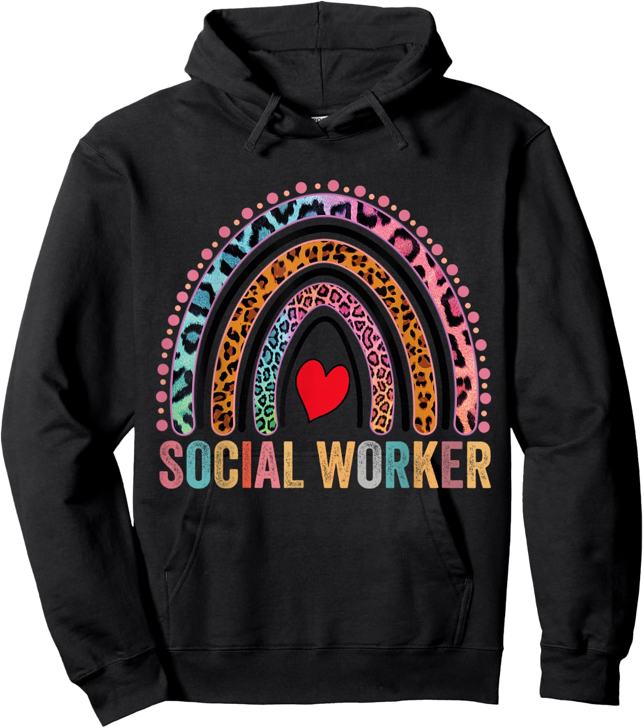 Social Worker Rainbow Hoodie - Hoodie | Black