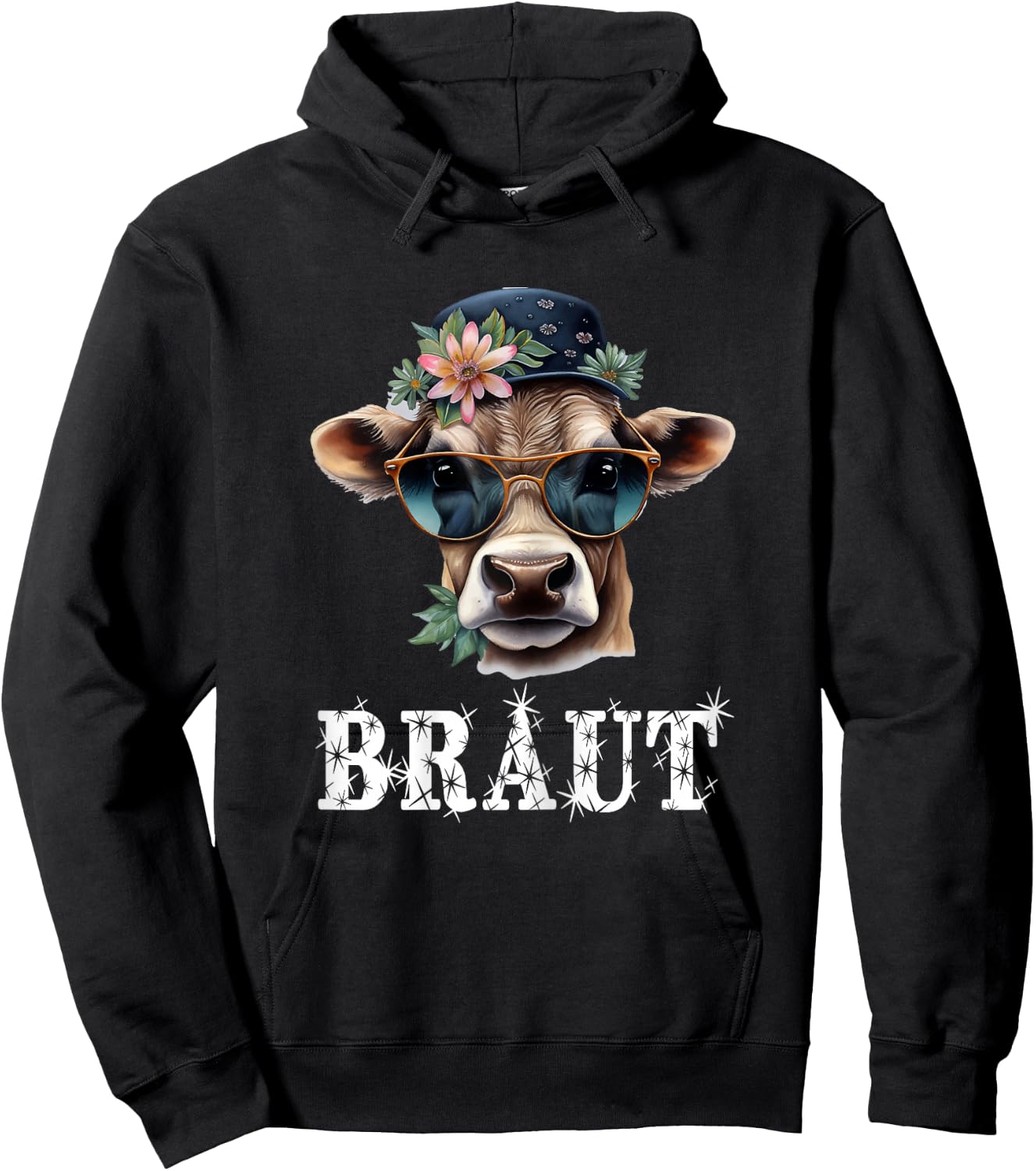 JGA Braut Kuh JGA Junggesellinnenabschied Bauern Hoodie - Hoodie | Black