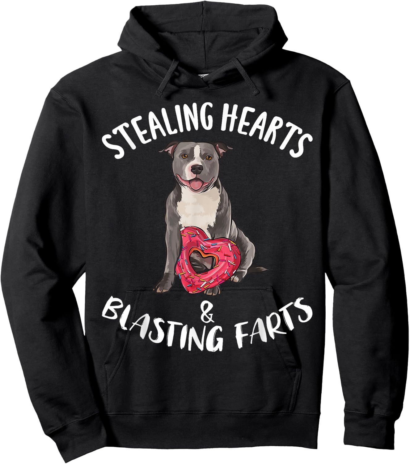 Funny Staffordshire Bull Terrier Steal The Heart Hoodie - Hoodie | Black