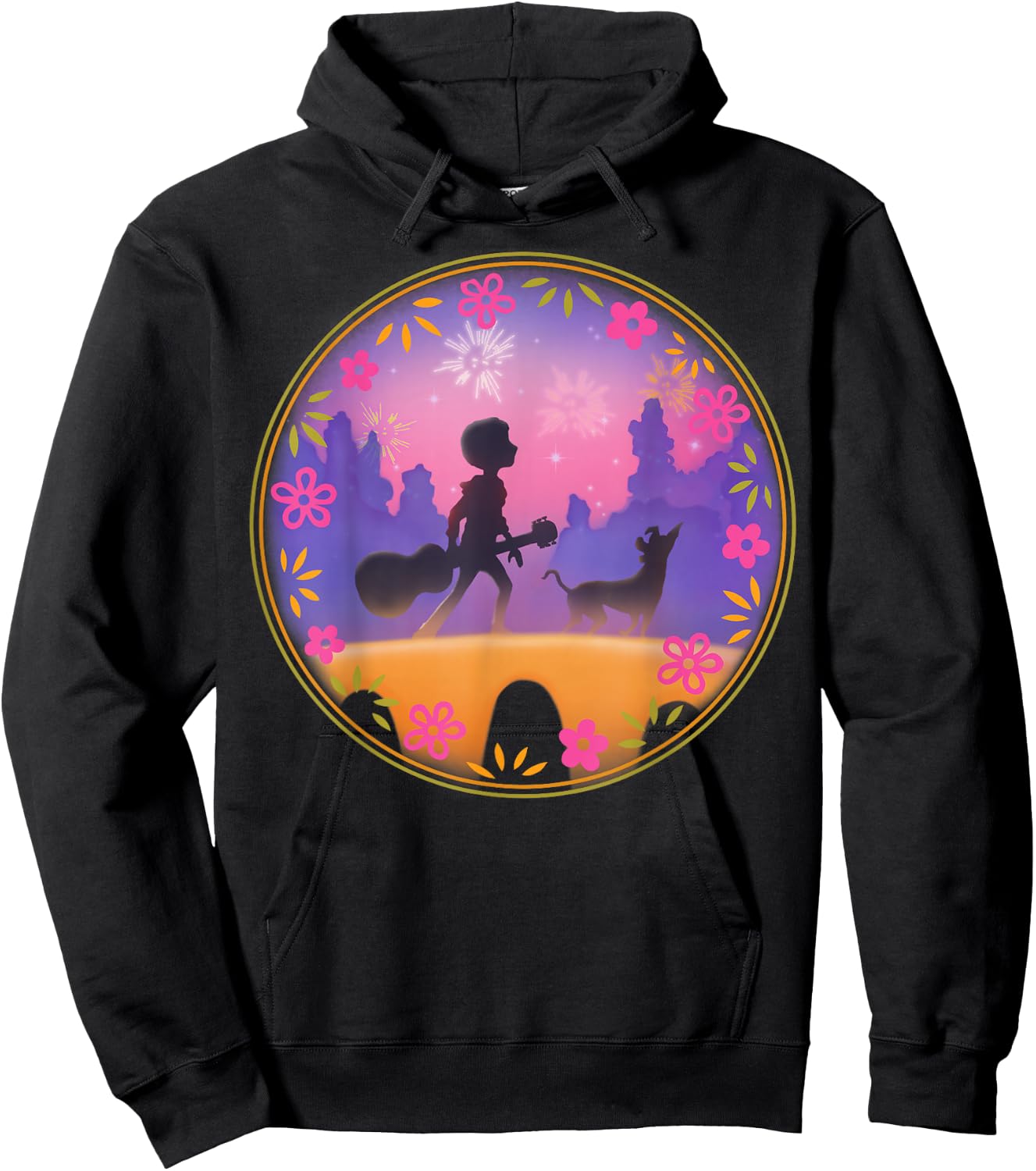 Disney Pixar Coco Miguel Dante Bridge Fireworks Hoodie - Hoodie | Black