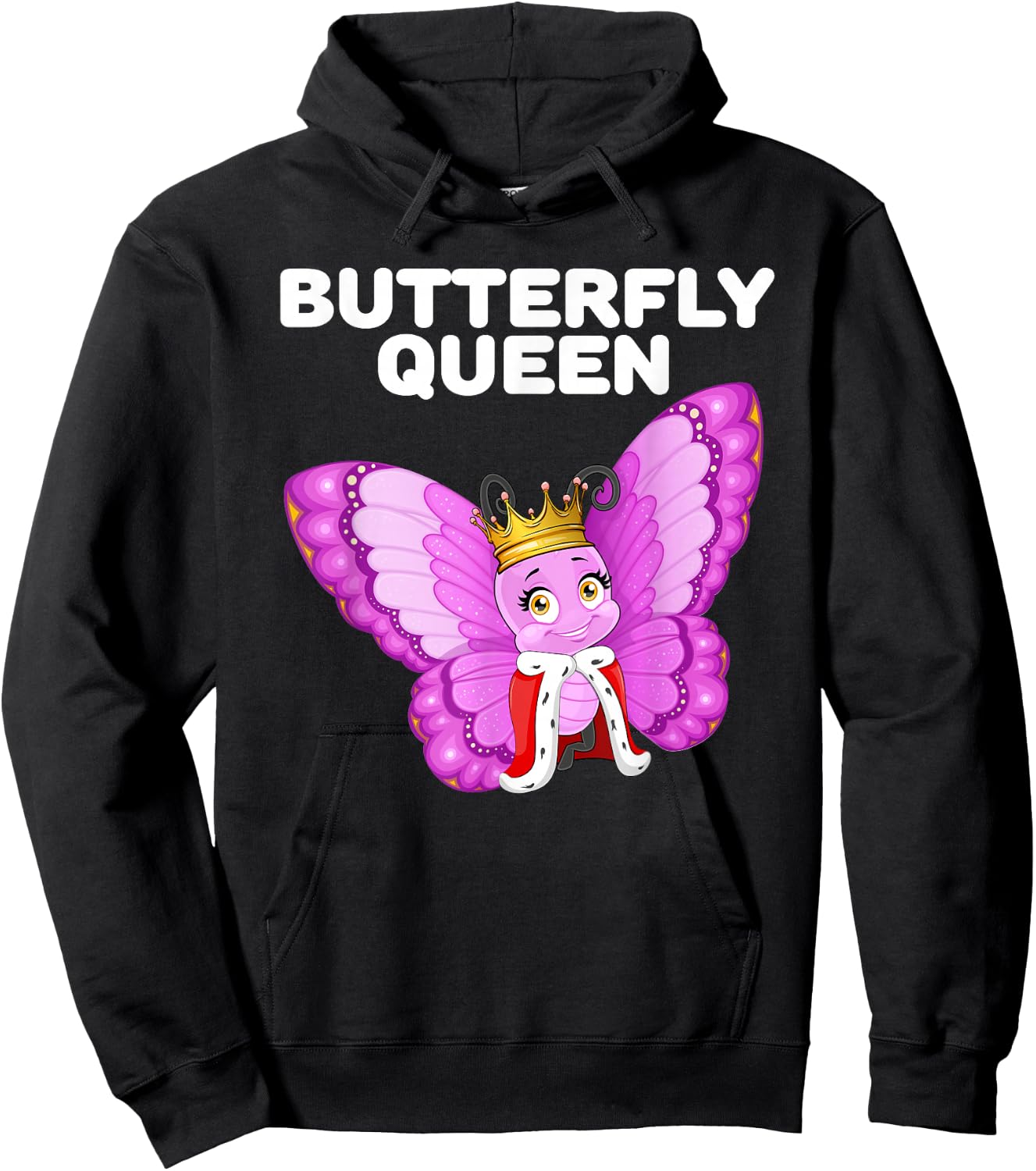 Butterfly Queen Girls' Butterfly | Women's Butterfly , black Hoodie - Hoodie | Black